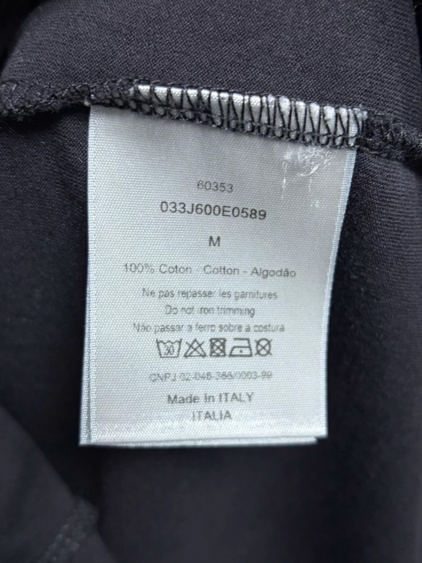 Dior Dior Black Short Sleeve T-shirt M Flocked Logo Size US M / EU 48-50 / 2 - 4 Thumbnail