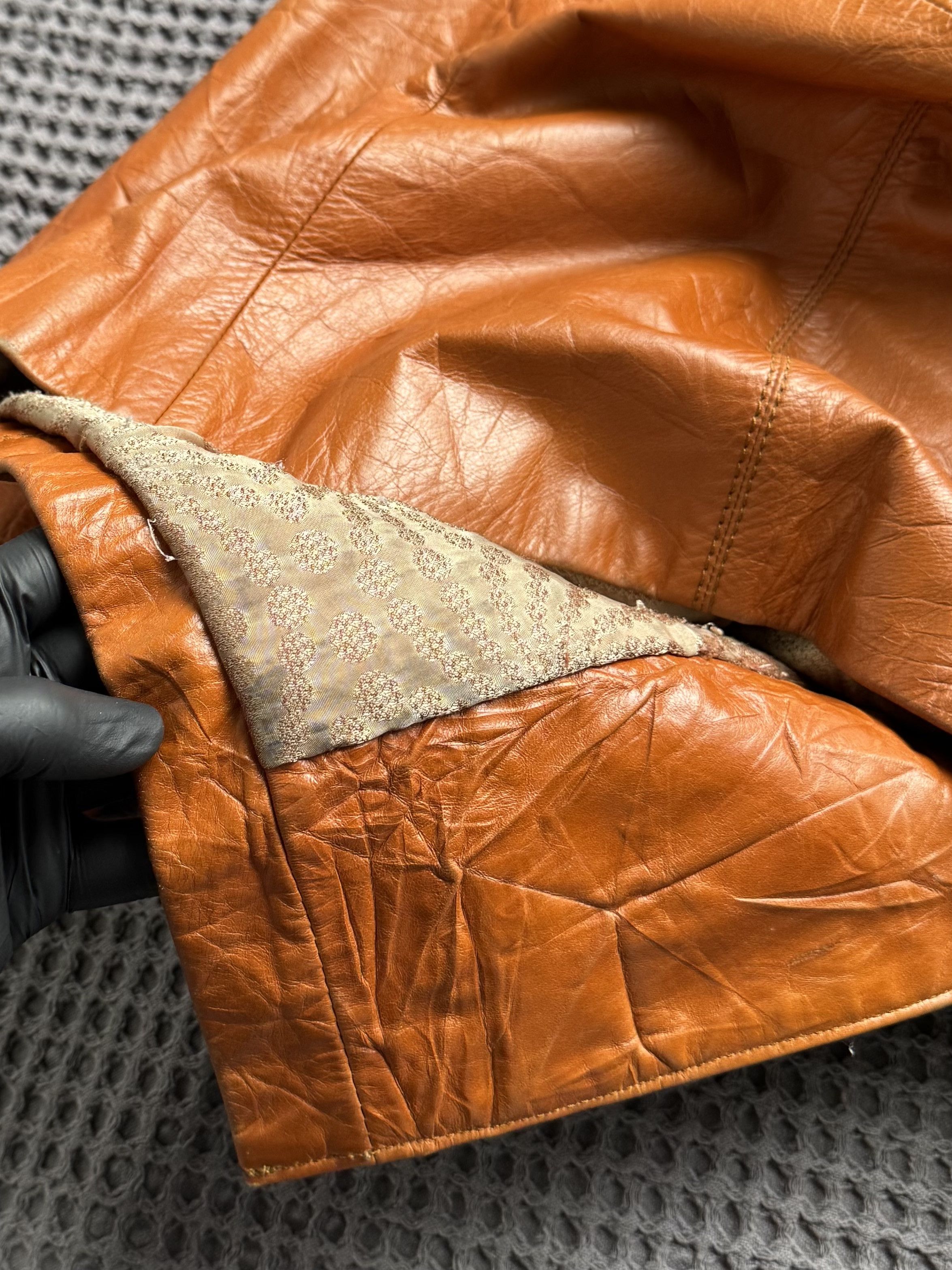 Vintage Vintage Leather Coat Double Breasted Jacket Retro Mod Trench Size M / US 6-8 / IT 42-44 - 15 Thumbnail