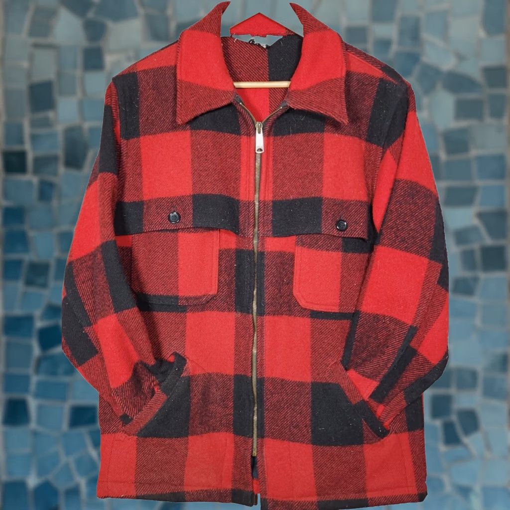Vintage VINTAGE Woolrich Jacket Men's M 1970s Buffalo Plaid Mackinaw Cruiser Full Zip Size US M / EU 48-50 / 2 - 1 Thumbnail