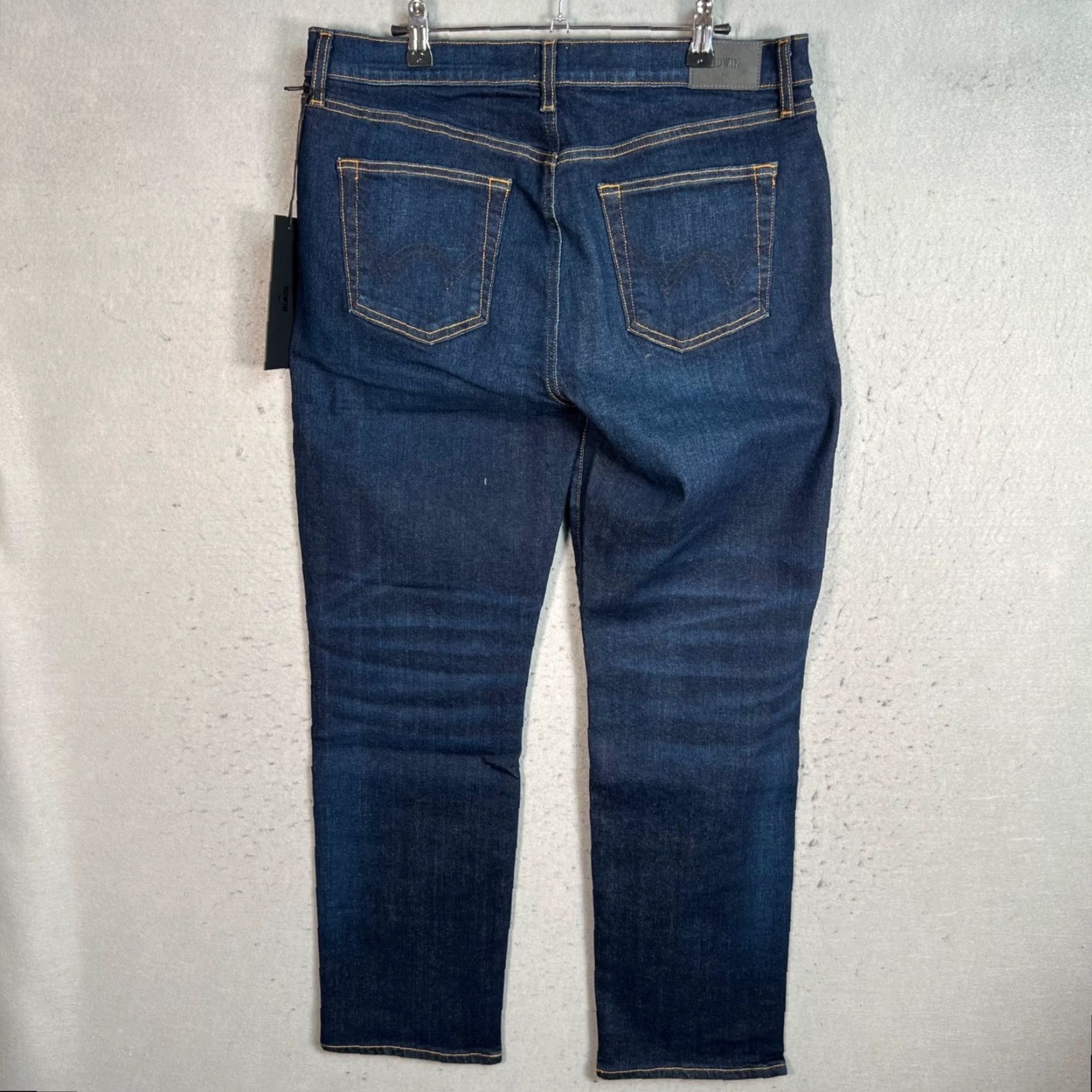 Edwin Edwin Womens Jeans Slim Straight Dark Wash Cotton Blend Denim 31 Blue Size 31 Slim Straight Womens Jeans Size 24" / US 00 / IT 34 - 2 Thumbnail