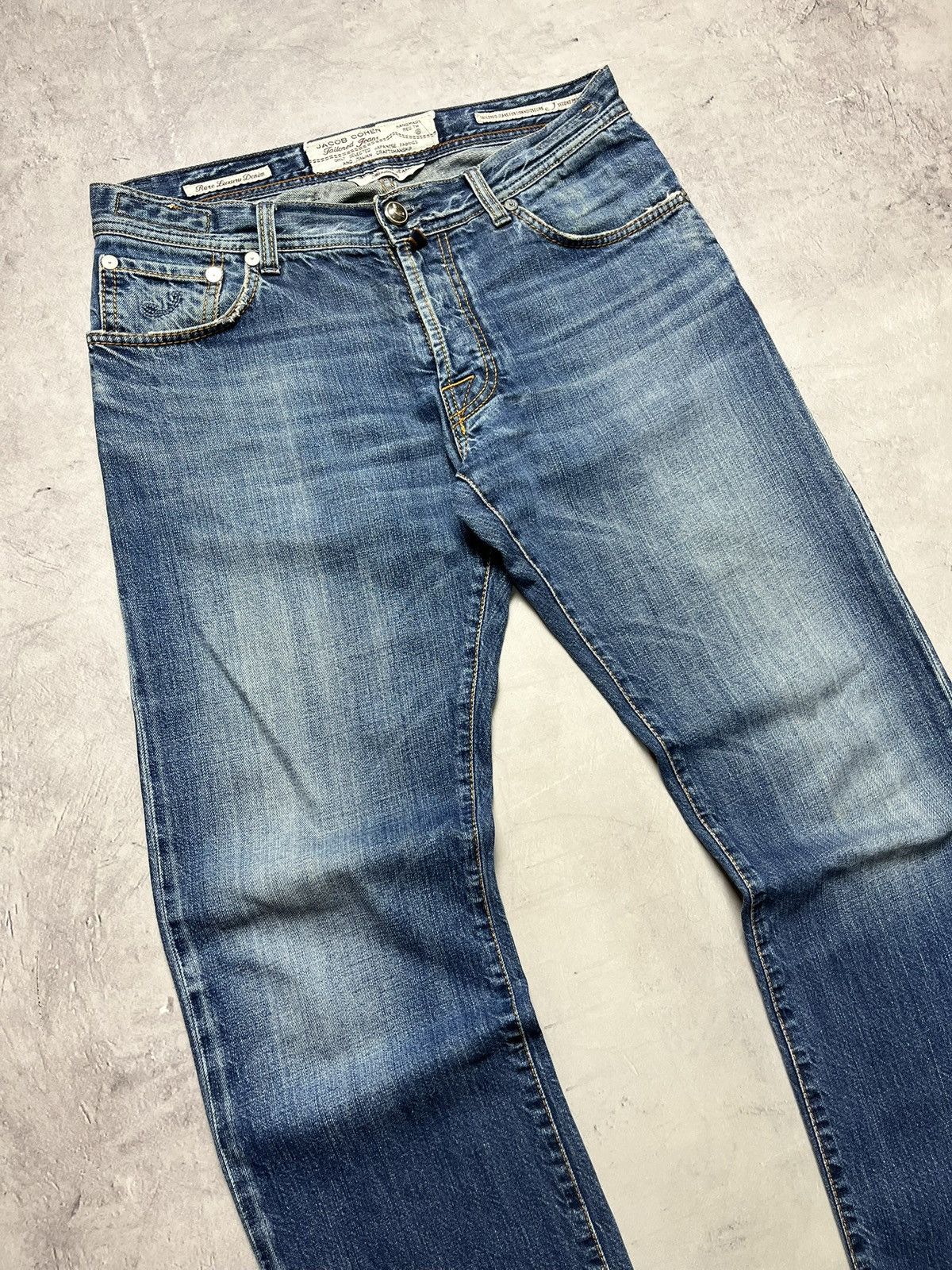 Jacob Cohen J620 Straight Fit Handmade Blue Italian Luxury