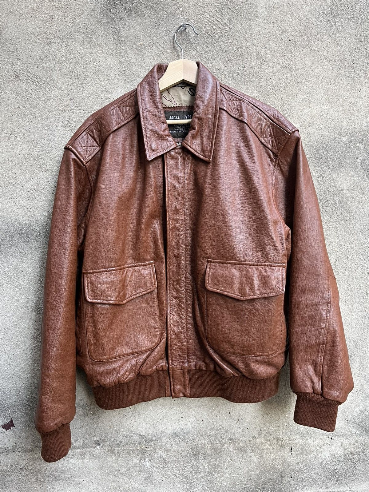 OLD GAP short leather bomber jacket 