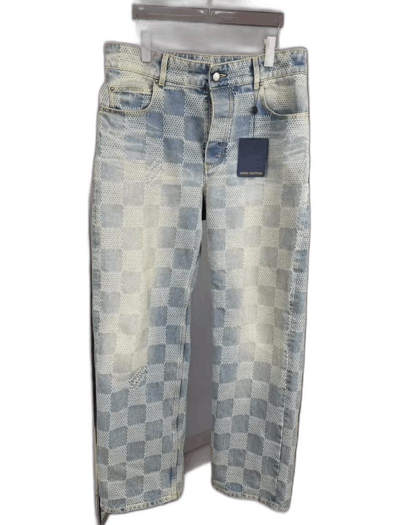 Louis Vuitton Louis Vuitton Checkered Denim Pants New-yf Size US 32 / EU 48 - 1 Thumbnail