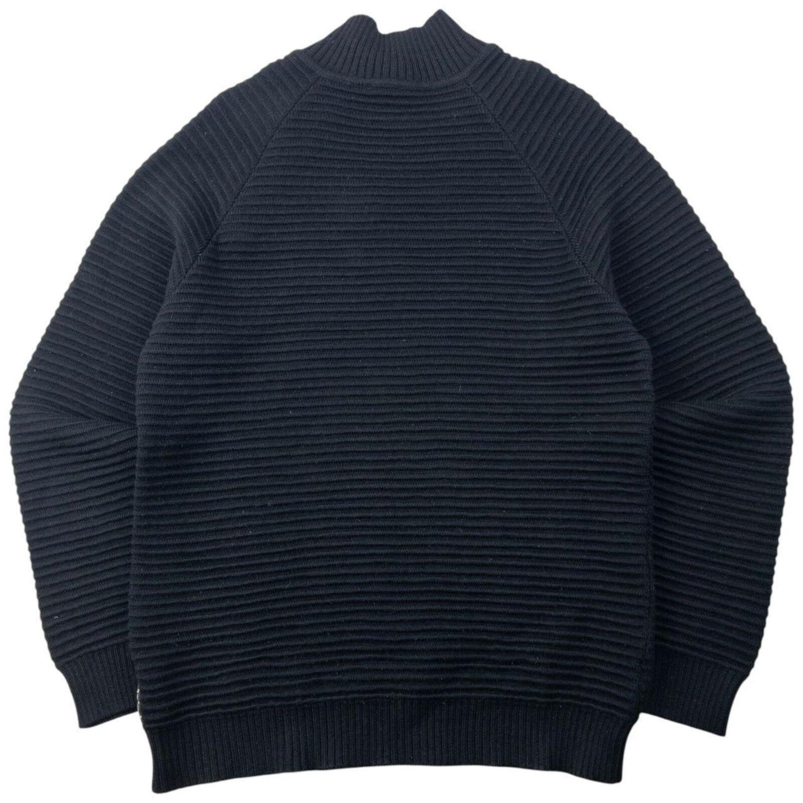 Other Vintage Armani Jeans Asymmetric Q Zip Ribbed Knit Jumper L Size US L / EU 52-54 / 3 - 3 Thumbnail