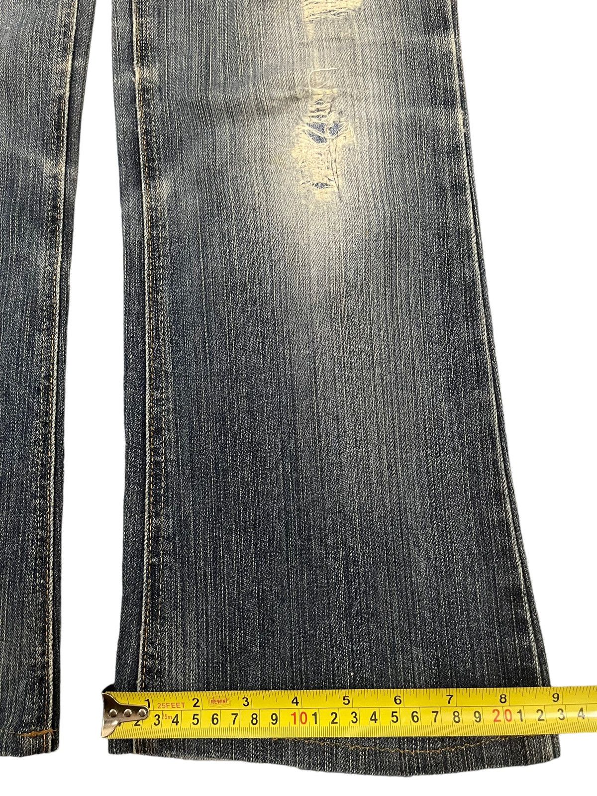 Edwin Vintage Edwin Japan Blue Wash Distress Style Bootcut Jeans Size 28" / US 6 / IT 42 - 14 Thumbnail