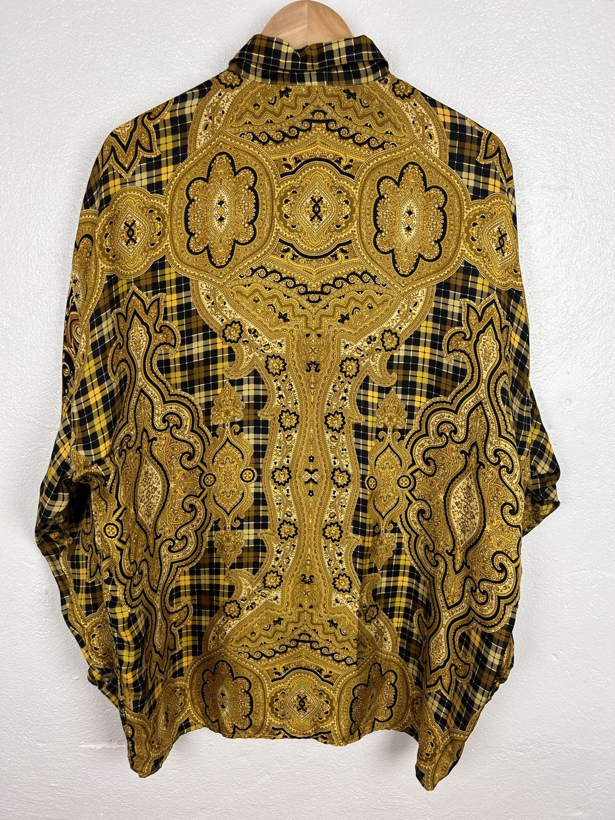 Versace 90s Archive V2 Versace Barocco Art Silk Long Sleeve Shirt Size US XL / EU 56 / 4 - 5 Thumbnail