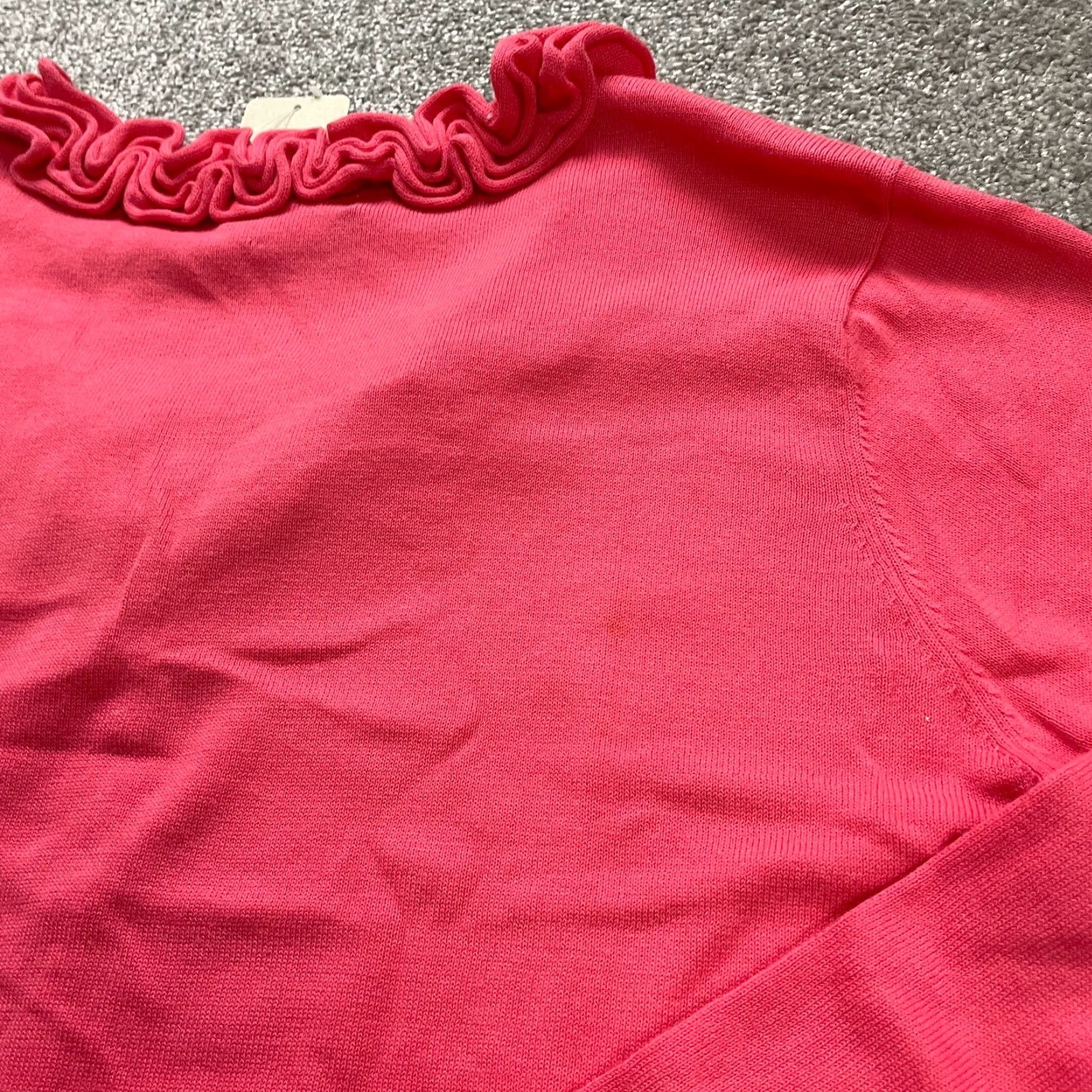 Pinko Normadic Traders Cardigan Sweater Women Large Pink Knit Button Down Round Neck Long Sleeve Cotton Lightweight Breathable Regular Fit Size L / US 10 / IT 46 - 6 Thumbnail