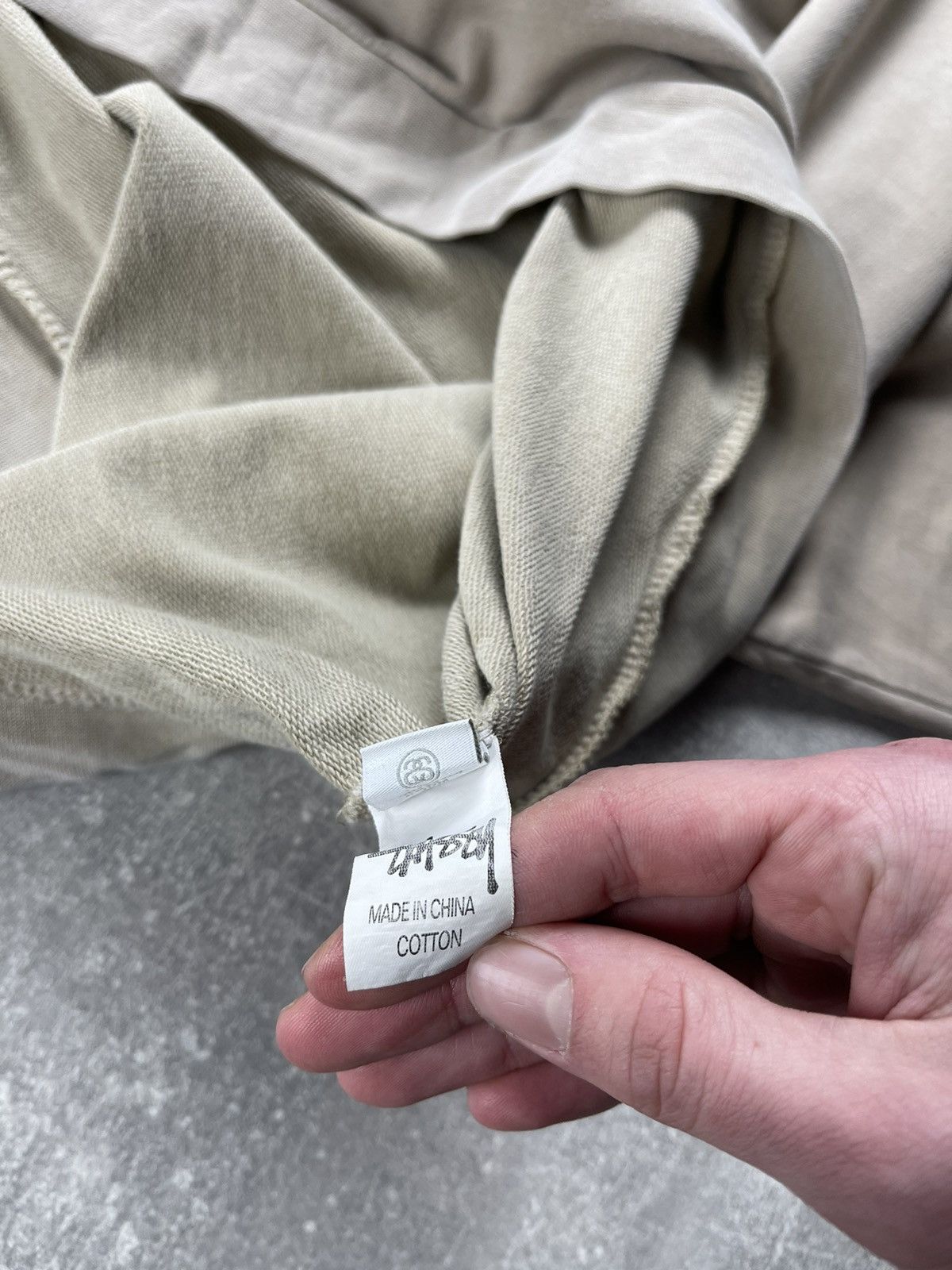 Other Stüssy Authentic Hooded Sweatshirt Minimal Logo Hoodie Taupe Size L / US 10 / IT 46 - 13 Thumbnail