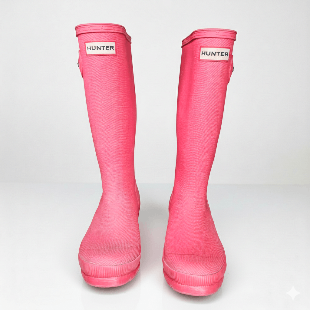 Hunter Hunter EU 36 US 4/5 Boots Pink Rubber Rainboots Winter Water Size US 5.5 / IT 35.5 - 3 Thumbnail