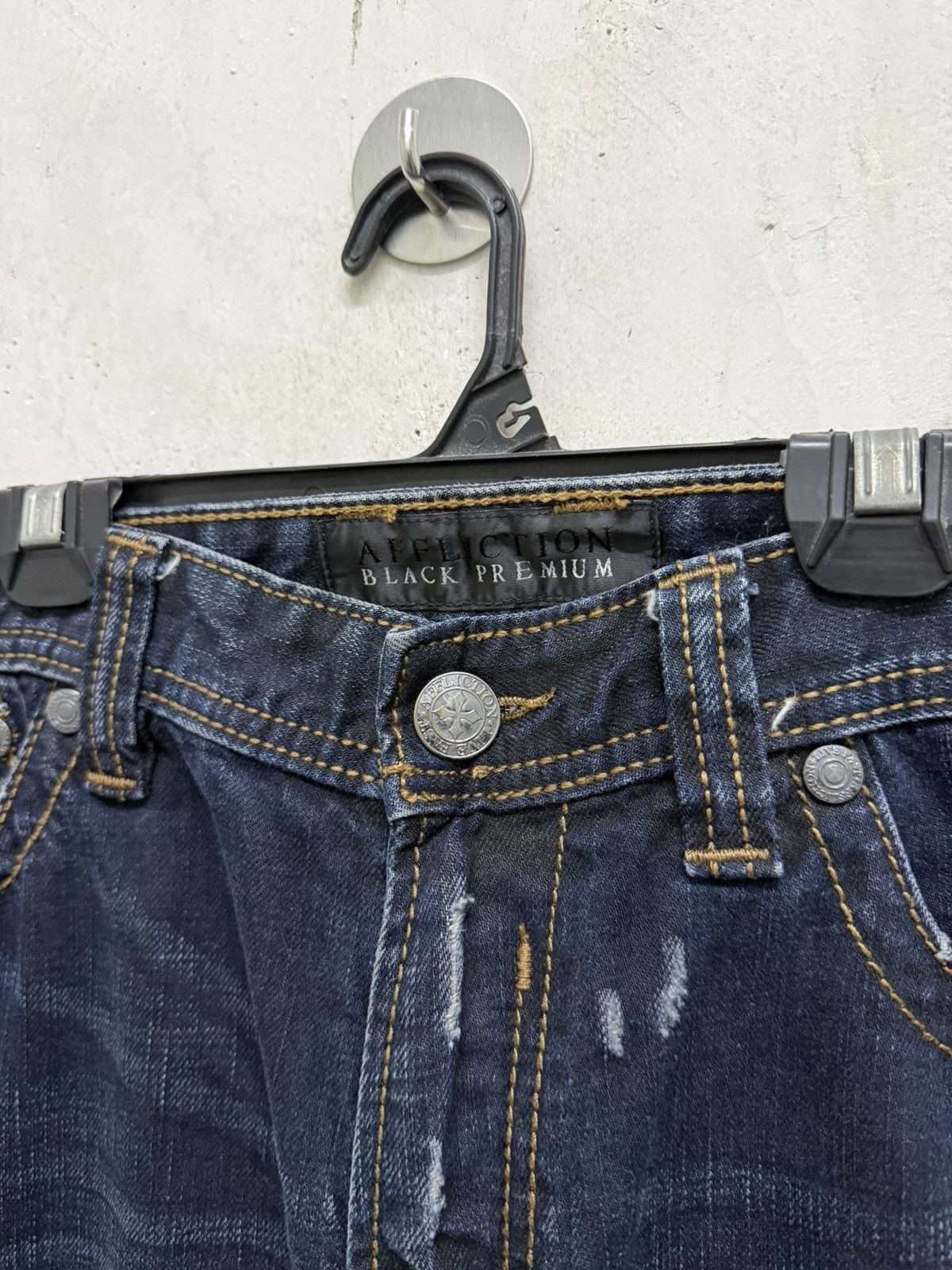 Affliction Distressed Affliction Cross Patches Baggy Grunge y2k Jeans Size US 36 / EU 52 - 5 Thumbnail