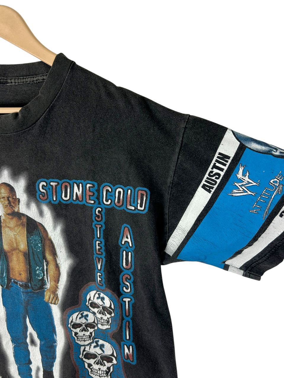 WWF Rare Design! Vintage 90s Stone Cold Steve Austin , Size US L / EU 52-54 / 3 - 3 Thumbnail