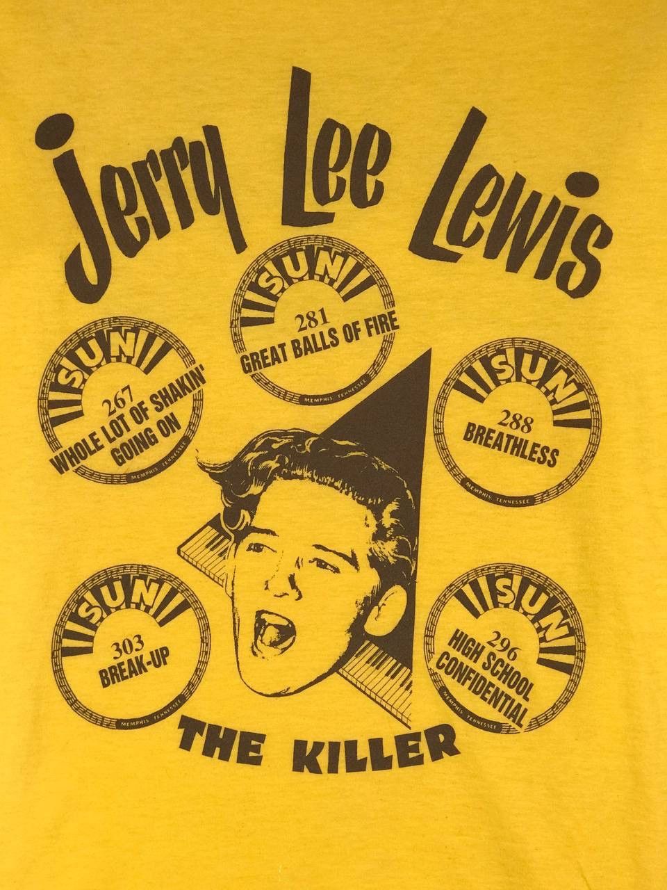 Band Tees × Vintage vintage 80s Jerry Lee Lewis the killer sun records company Size US L / EU 52-54 / 3 - 3 Thumbnail