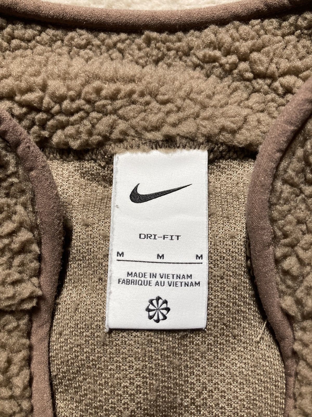 Nike × Vintage ⛩️Nike 1/3zip custom sherpa fleece vintage y2k biglogo brown Size US M / EU 48-50 / 2 - 5 Thumbnail