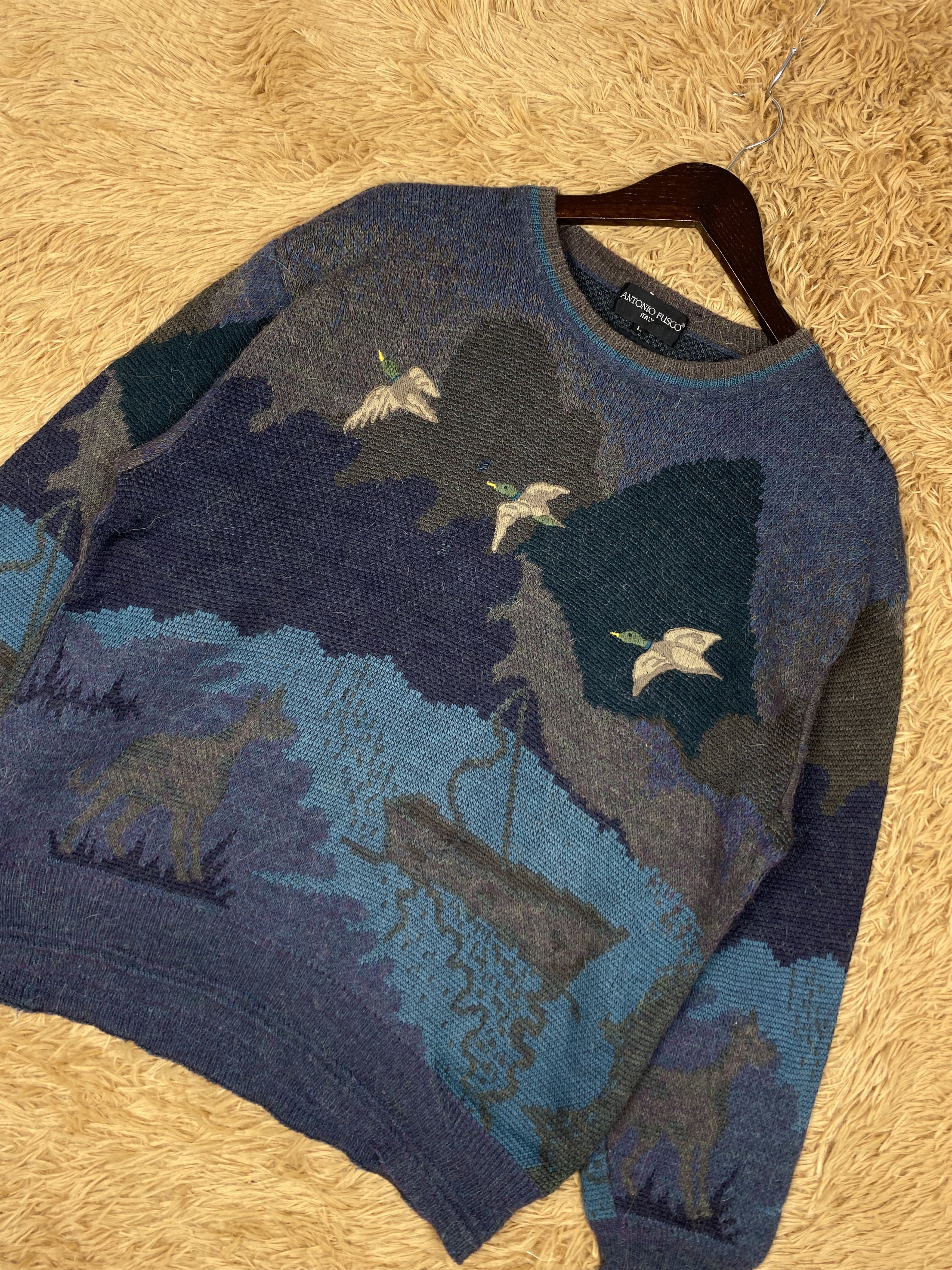 Vintage Vintage Antonia Fusco Knitwear DJ0884 Size US L / EU 52-54 / 3 - 2 Thumbnail