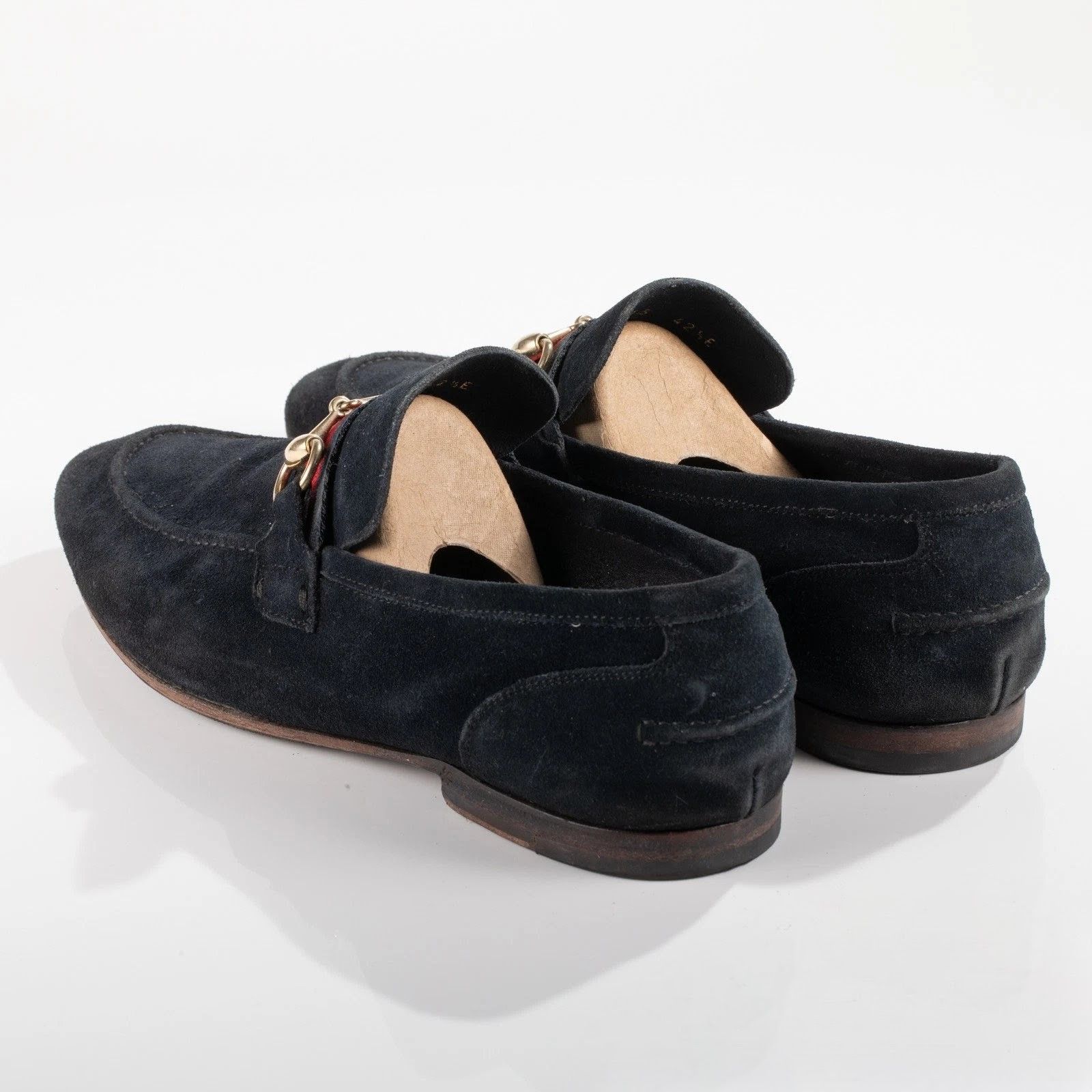 Gucci Gucci Horsebit Loafers Navy Blue Suede 9 Leather Size US 9 / EU 42 - 2 Thumbnail