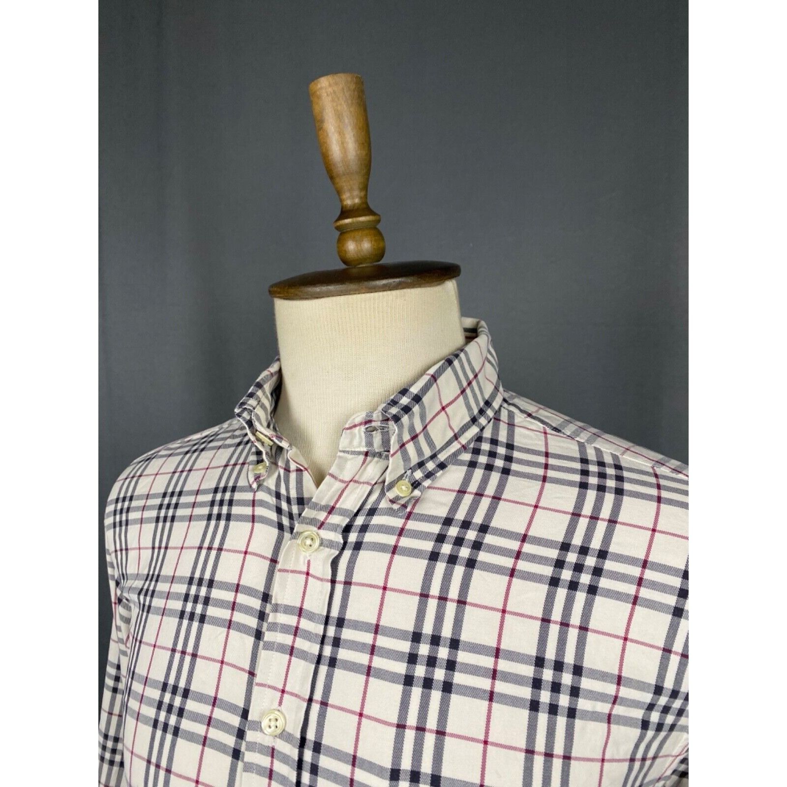 Burberry Burberry Nova Check Vintage Men's Beige Longsleeve Shirt Siz Size US L / EU 52-54 / 3 - 5 Thumbnail