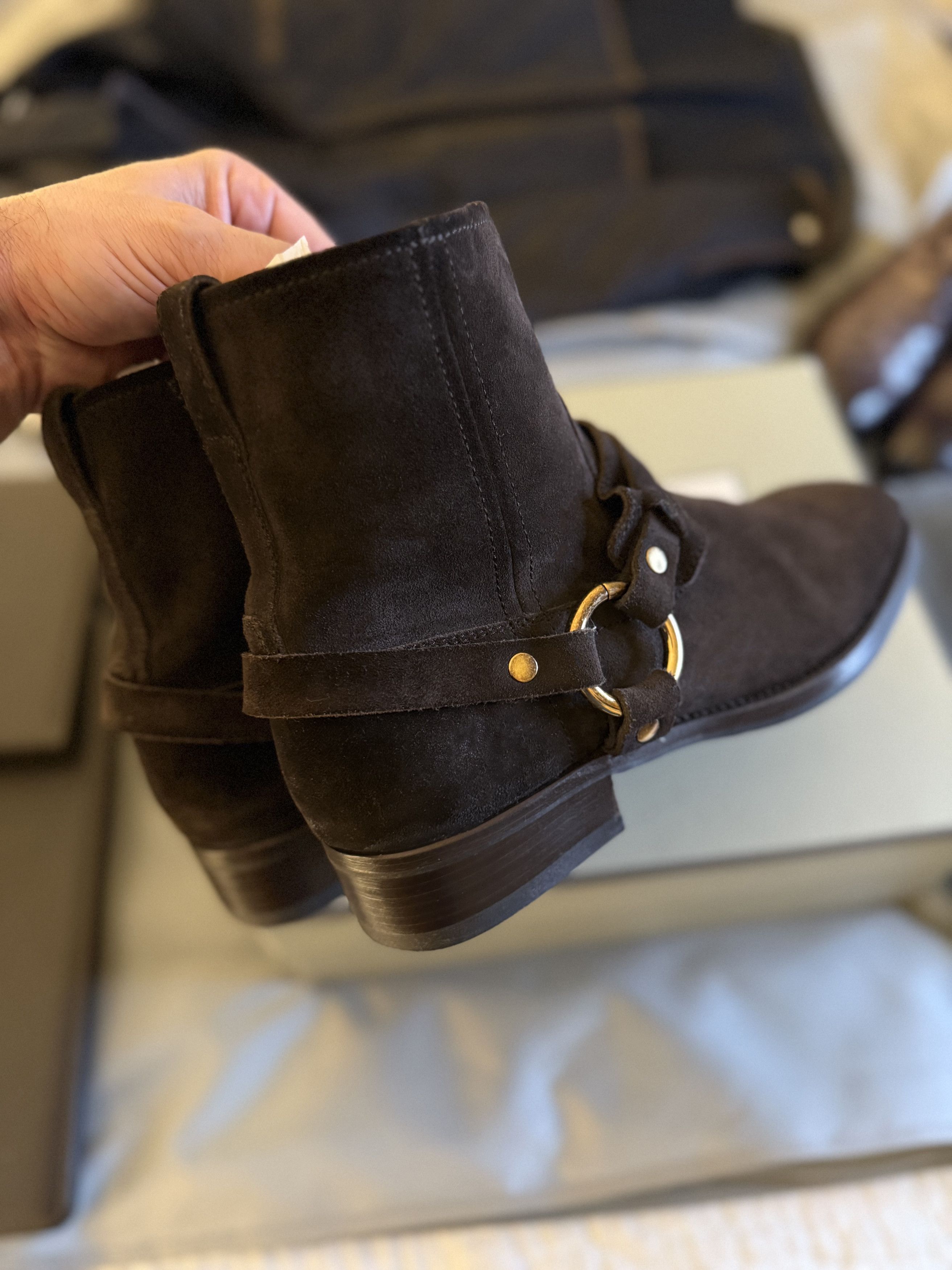 Tom Ford Best Dressed RARE $2,150 w/Tax TOM FORD Suede Harness Boots Size US 10.5 / EU 43-44 - 10 Thumbnail