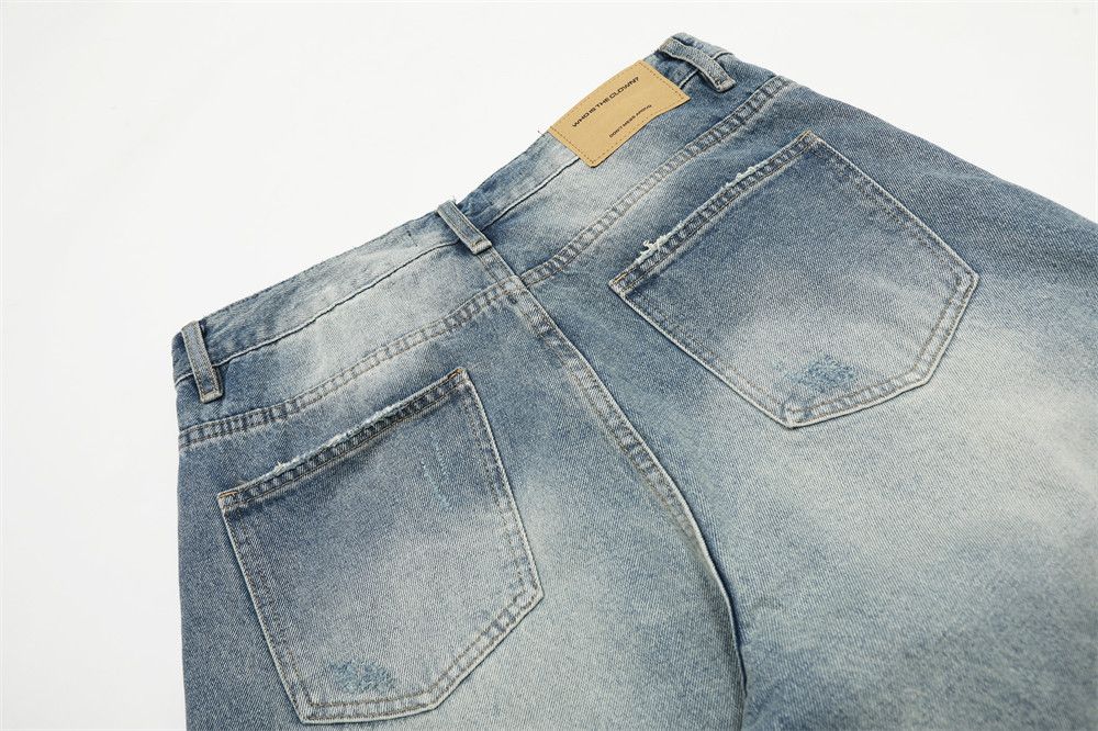 Japanese Brand × Jean Men's casual trendy distressed loose washed jeans Size US 32 / EU 48 - 5 Thumbnail