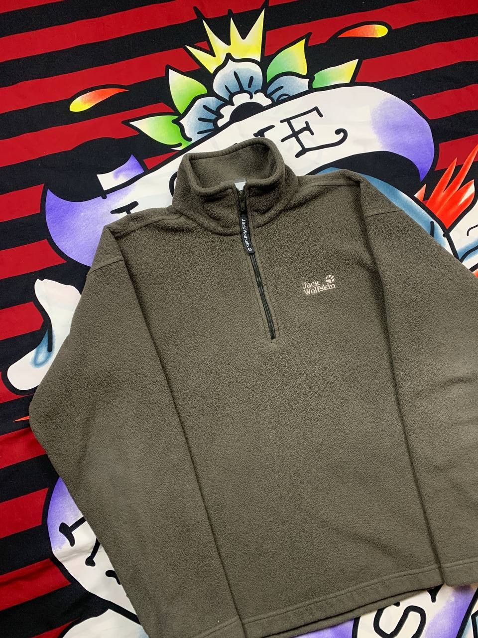Jack Wolfskin Jack Wolfskin Nanuk big logo 1/3 zip fleece jacket Size S Size US S / EU 44-46 / 1 - 2 Thumbnail