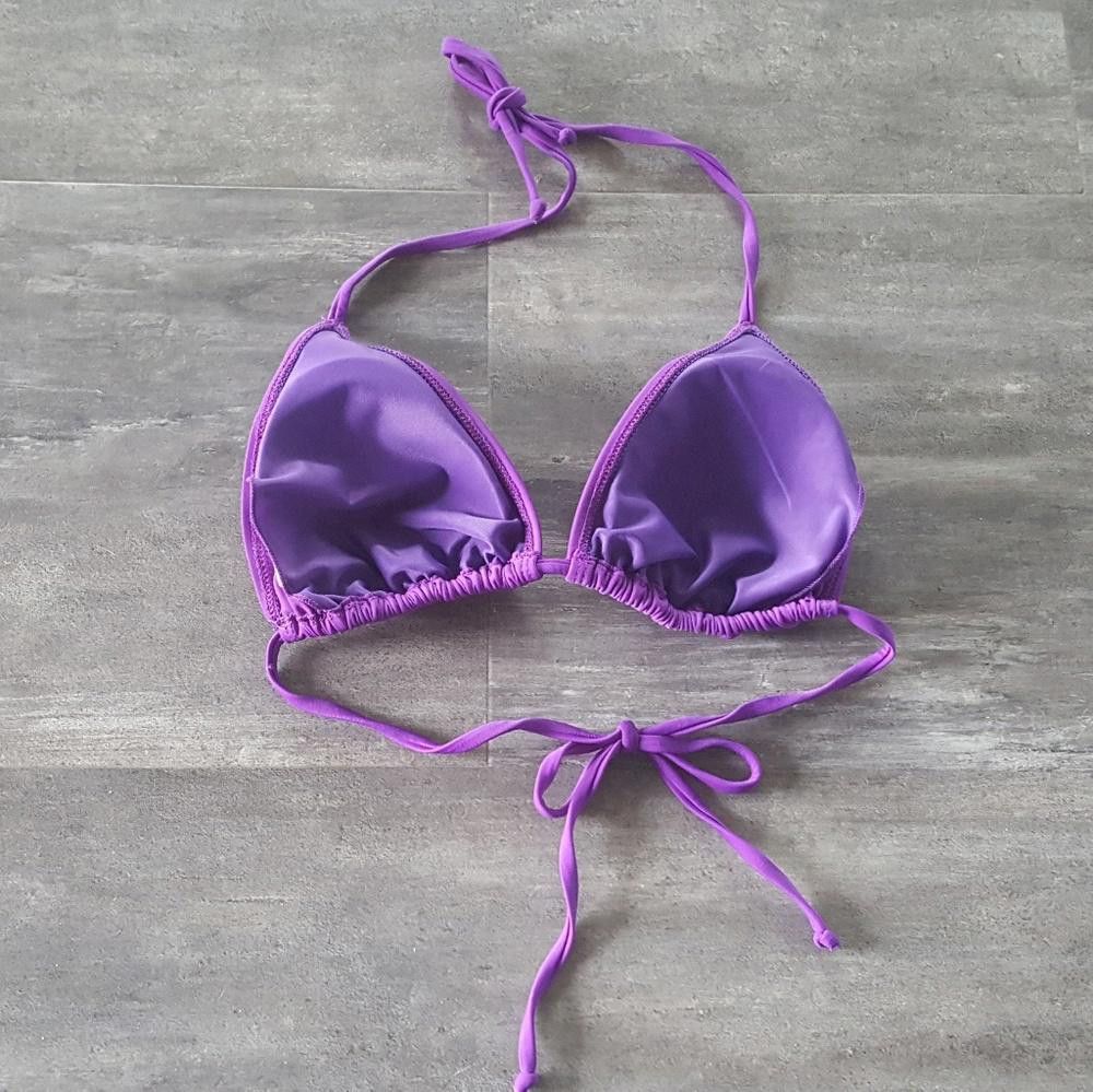 Designer Purple Classic Marquee Bikini Top Size ONE SIZE - 2 Thumbnail