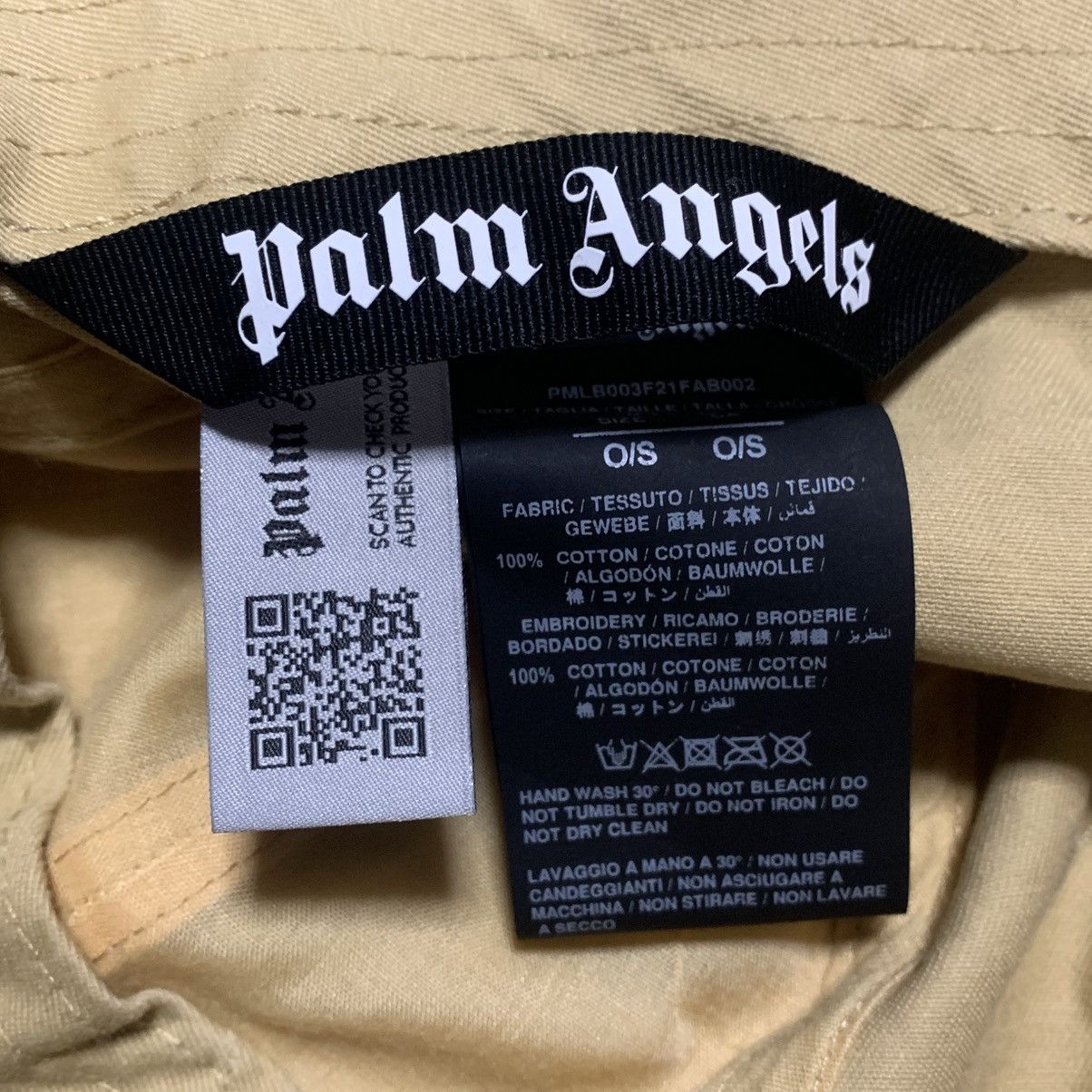 Palm Angels Palm Angels Cap Beige Tan Baseball Cap Hat Size ONE SIZE - 7 Thumbnail