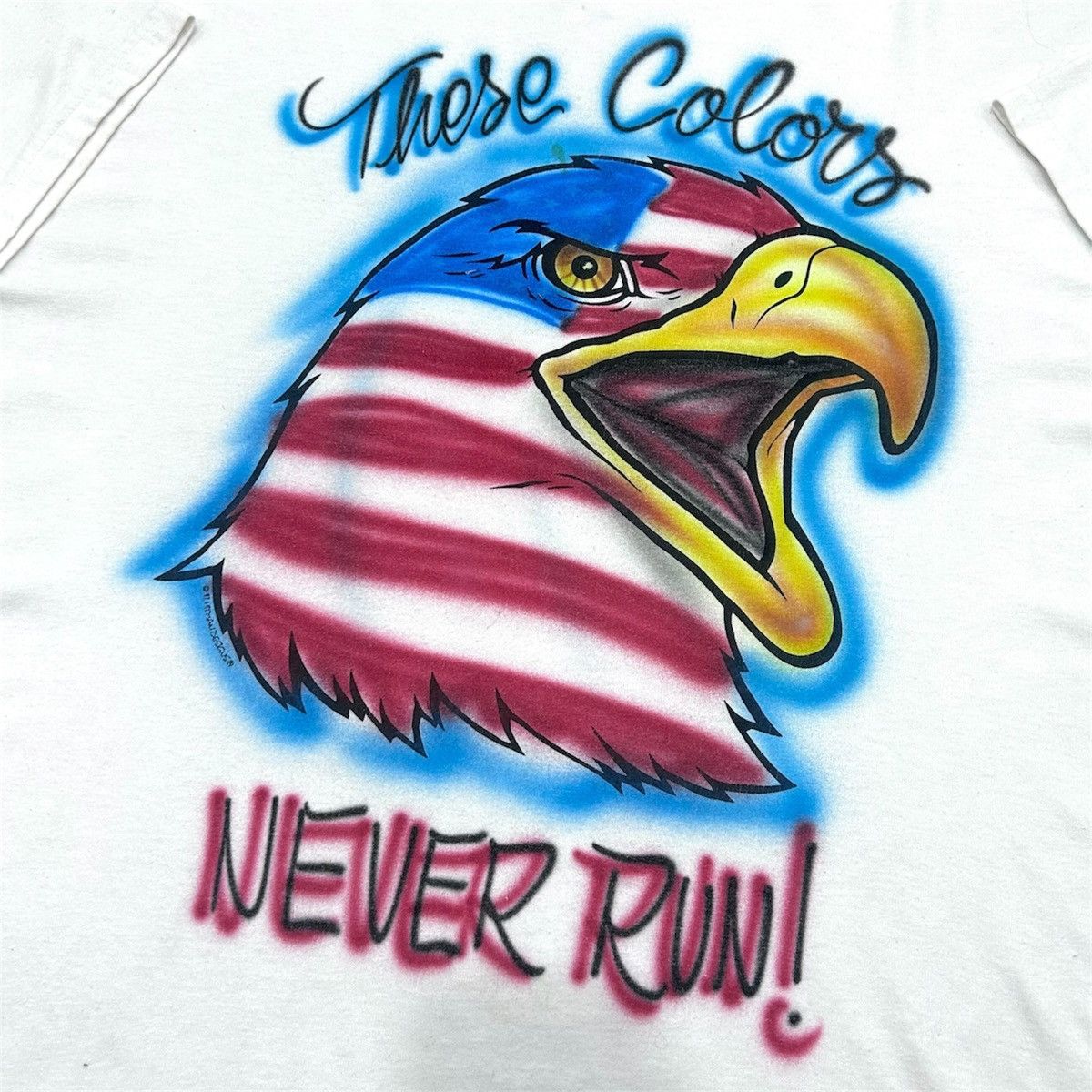 Hanes Vintage Y2K Eagle America Flag OVP Tshirt Size US L / EU 52-54 / 3 - 4 Thumbnail
