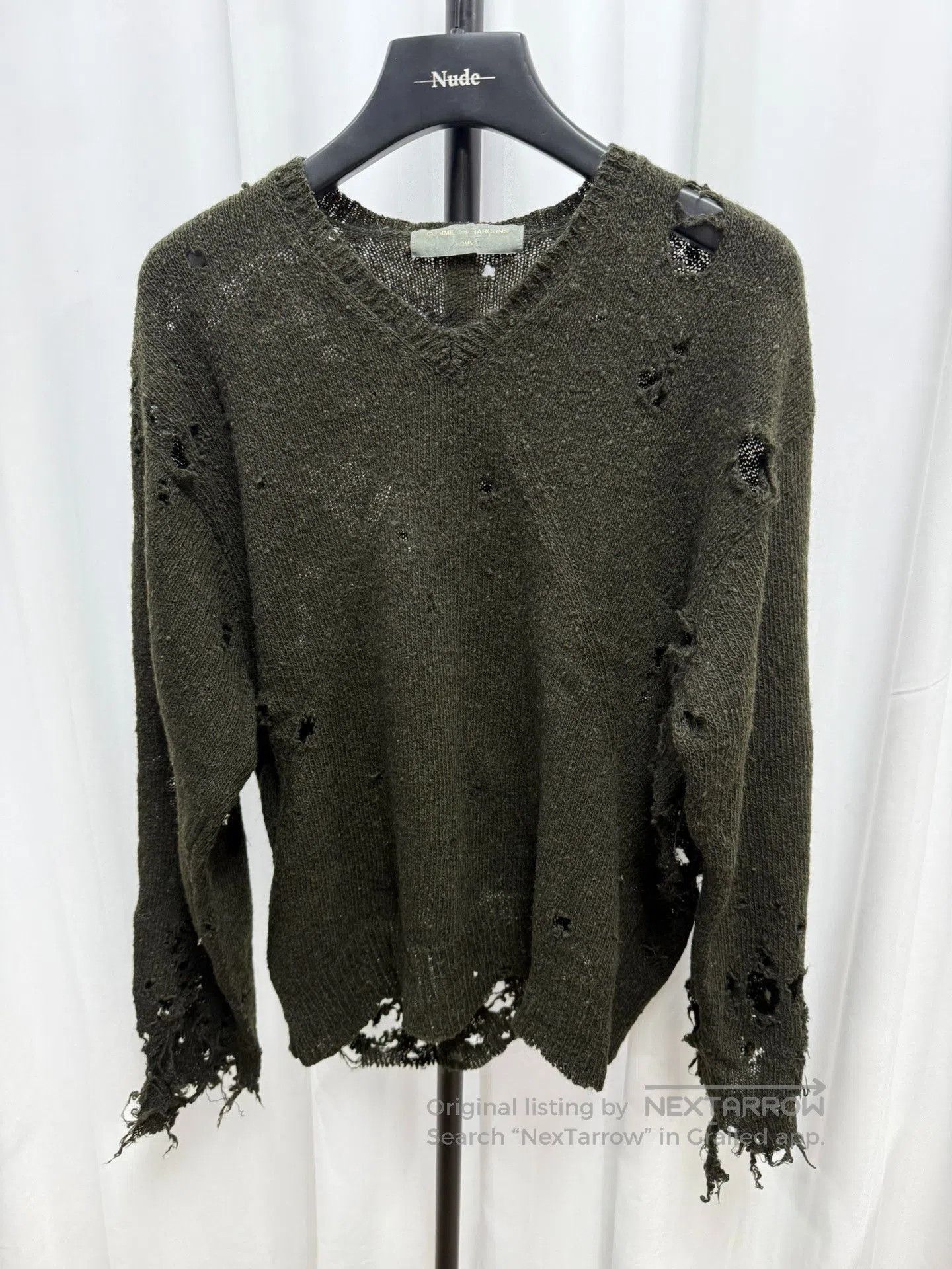 Comme des Garcons Homme Plus Comme des Garcons Homme 90s Distressed Sweater. Size US M / EU 48-50 / 2 - 1 Thumbnail