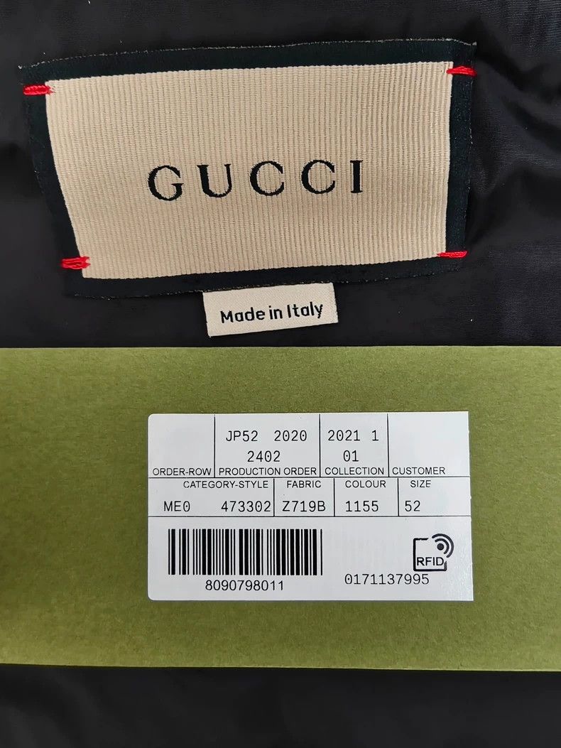Gucci Gucci Logo print on the back made of old hooded zipper long Size US L / EU 52-54 / 3 - 4 Thumbnail