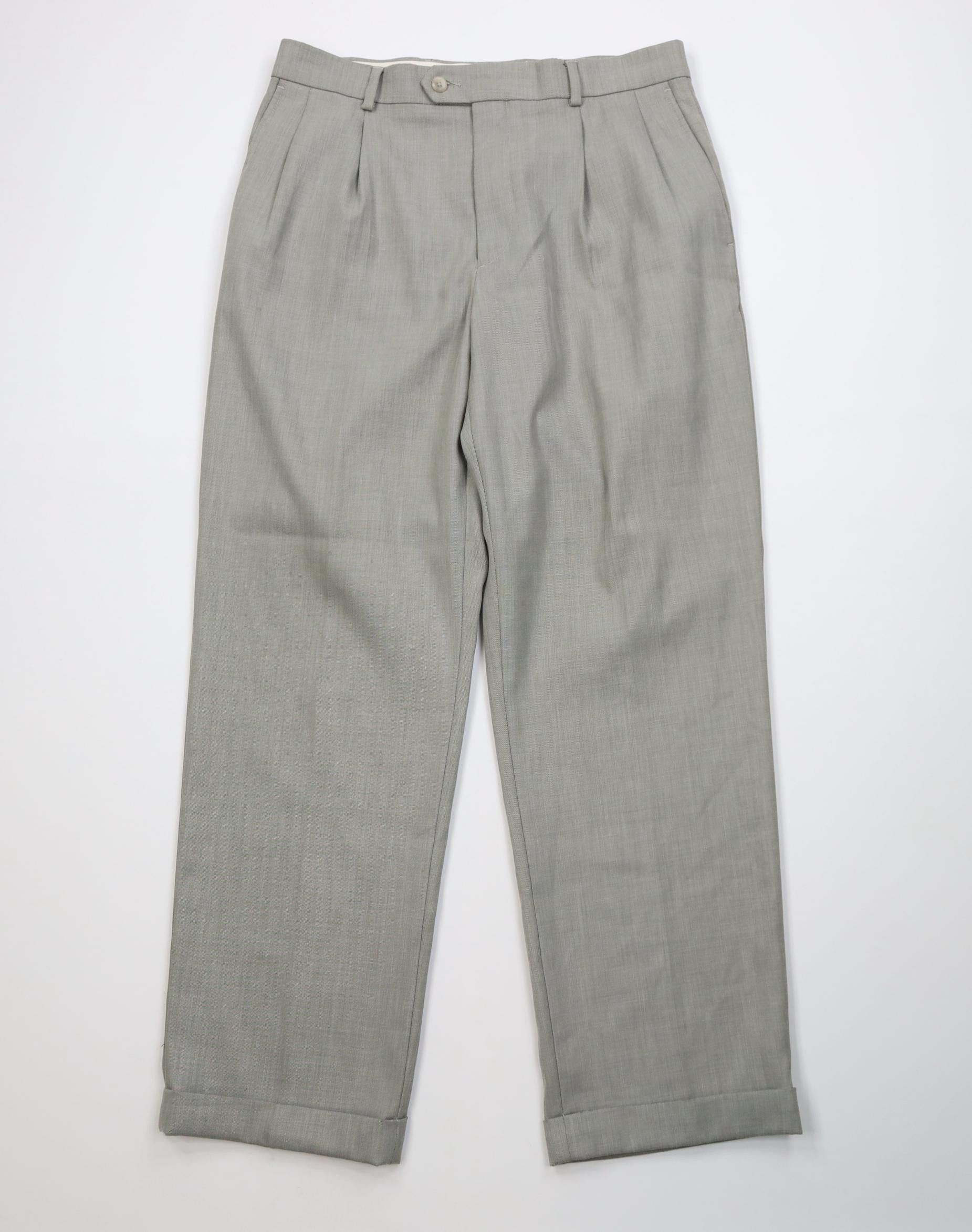 Vintage Vintage 90s Streetwear Gabardine Knit Wide Leg Chino Pants Size US 32 / EU 48 - 1 Thumbnail
