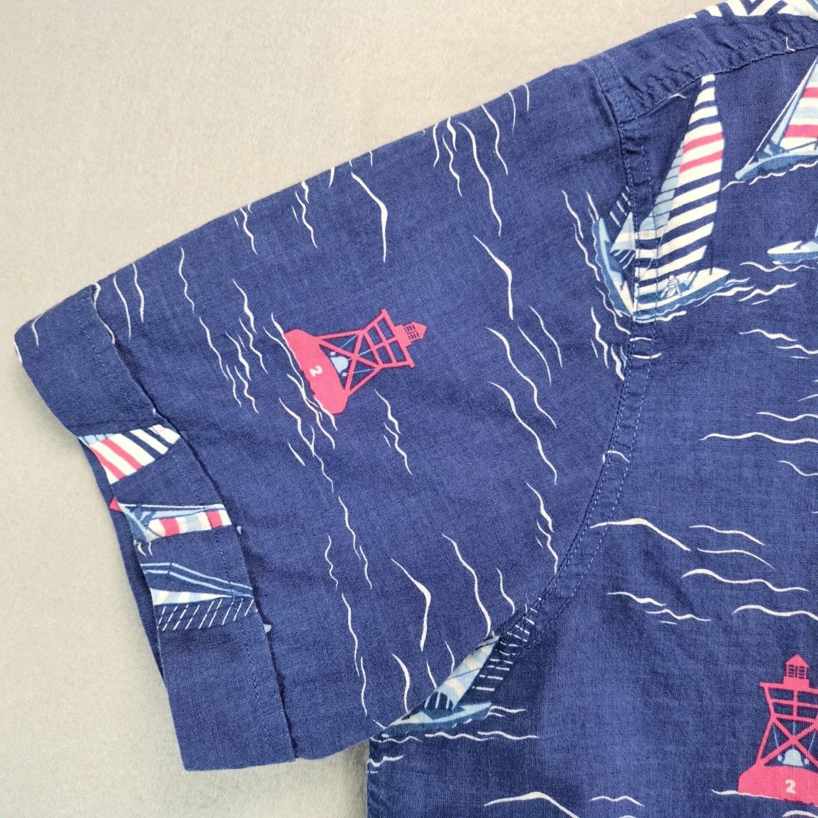 Izod Izod Saltwater Nautical Sailing Button Up Shirt Men's XL Size US XL / EU 56 / 4 - 9 Thumbnail