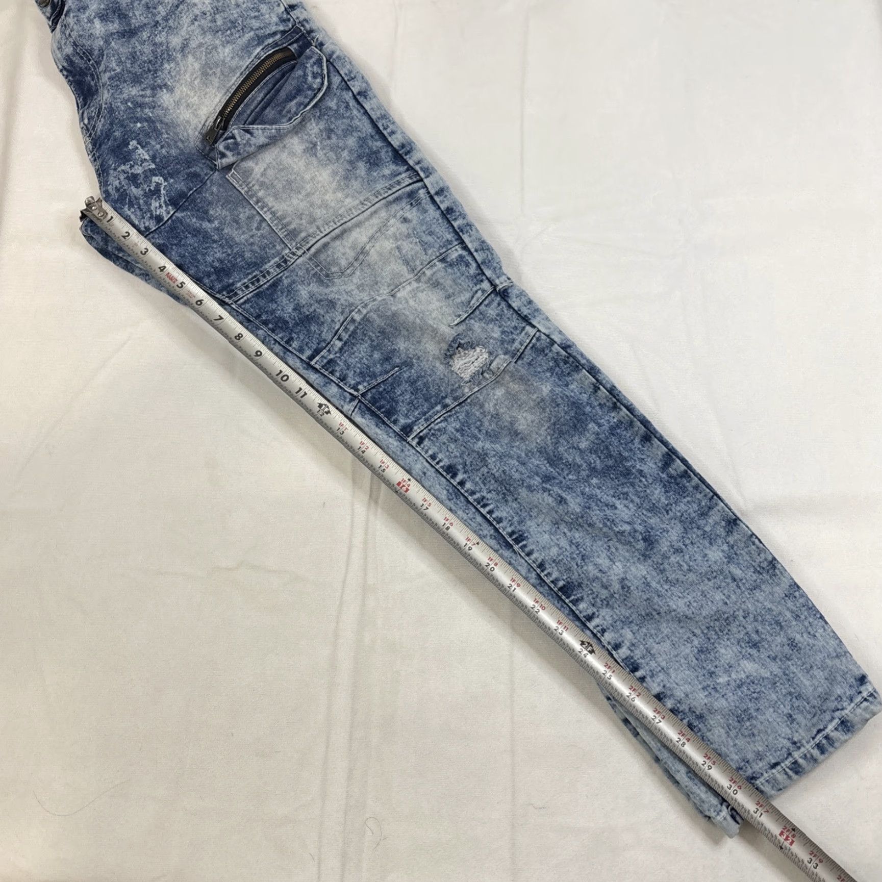 Southpole South Pole Jeans Mens 36x32 Light Wash Zipper Pockets Skinny Size US 36 / EU 52 - 7 Thumbnail