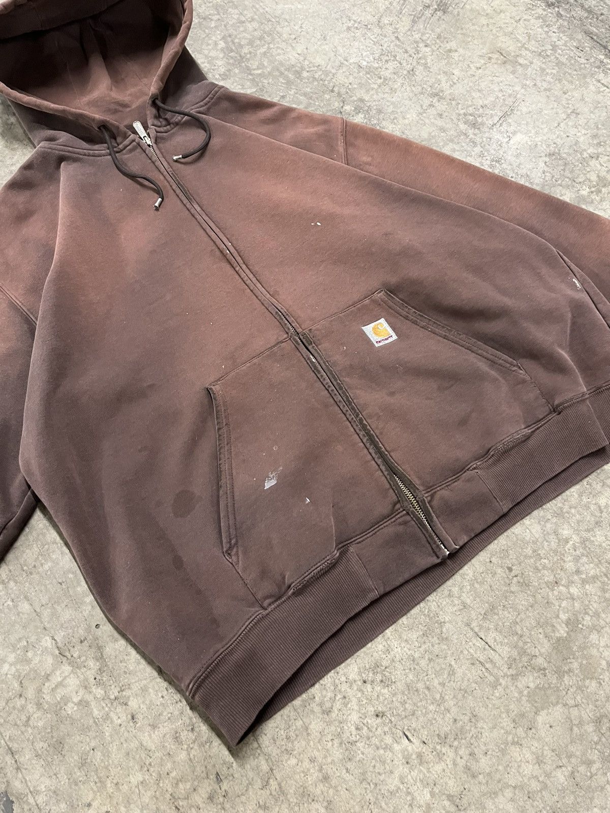 Carhartt × Vintage Carhartt mocha brown earth tone sun faded distressed zip up Size US XL / EU 56 / 4 - 6 Thumbnail