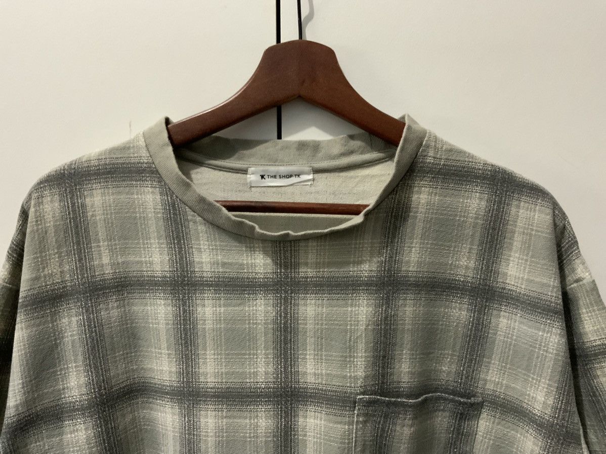 Japanese Brand The Shop TK Takeo Kikuchi Checked Single Pocket Tee Size US M / EU 48-50 / 2 - 3 Thumbnail
