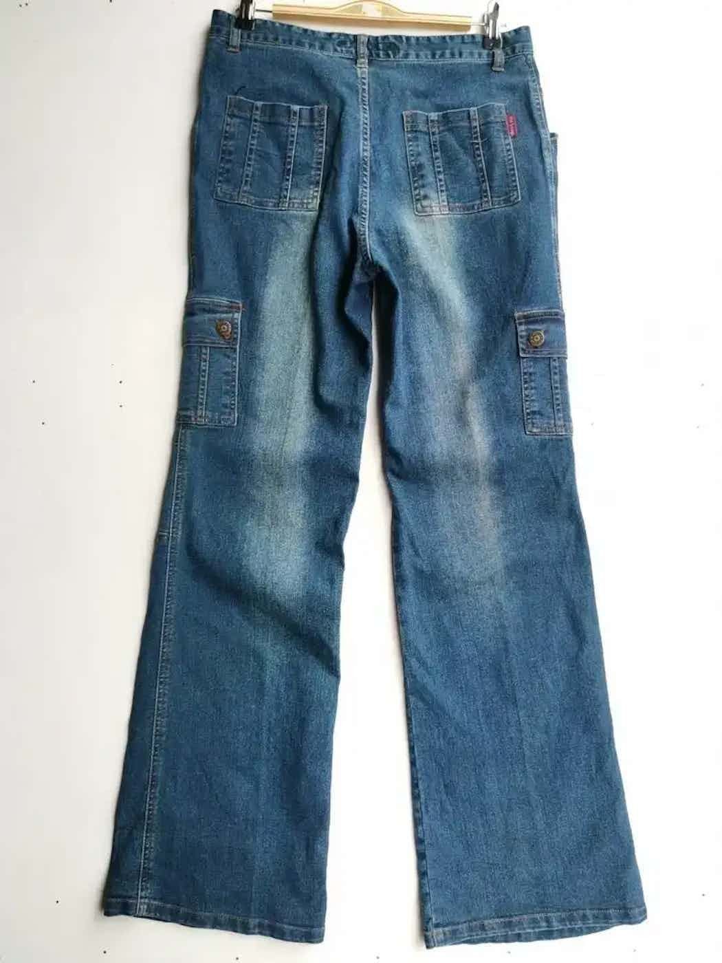 Japanese Brand She Bang Denim Cargo Multipocket Pants Size US 30 / EU 46 - 2 Thumbnail