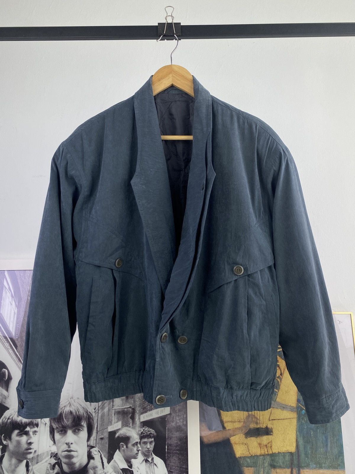 Vintage 90’s Balenciaga Sports Shawl Collar Bomber Jacket
