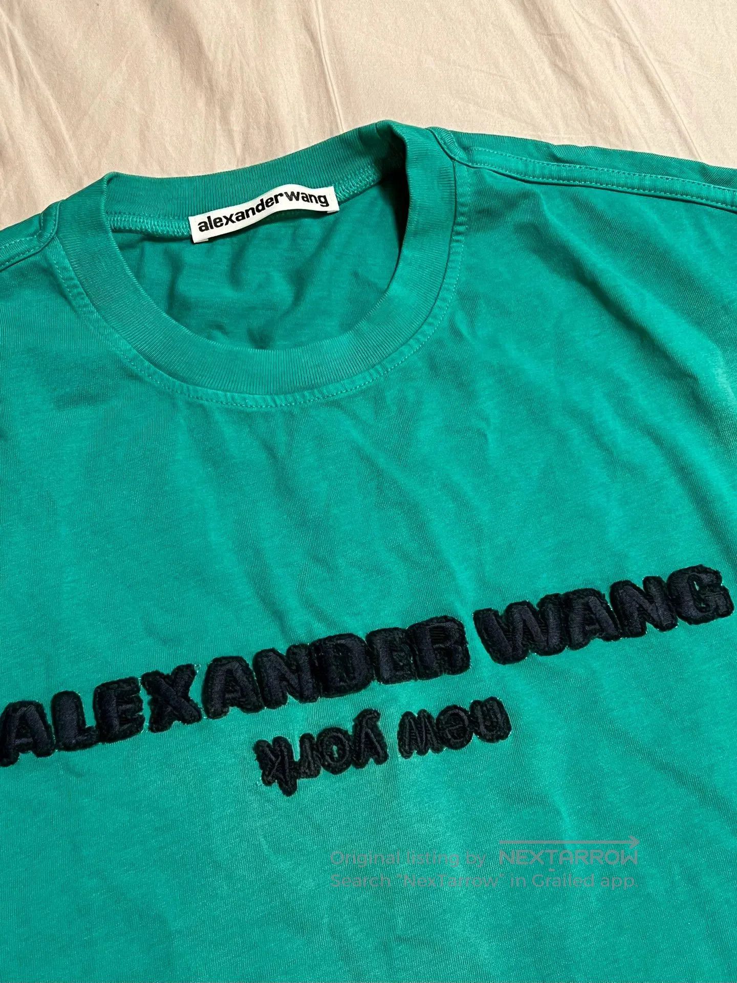 Alexander Wang Alexander Wang Green Logo Washed T. Size US L / EU 52-54 / 3 - 6 Thumbnail