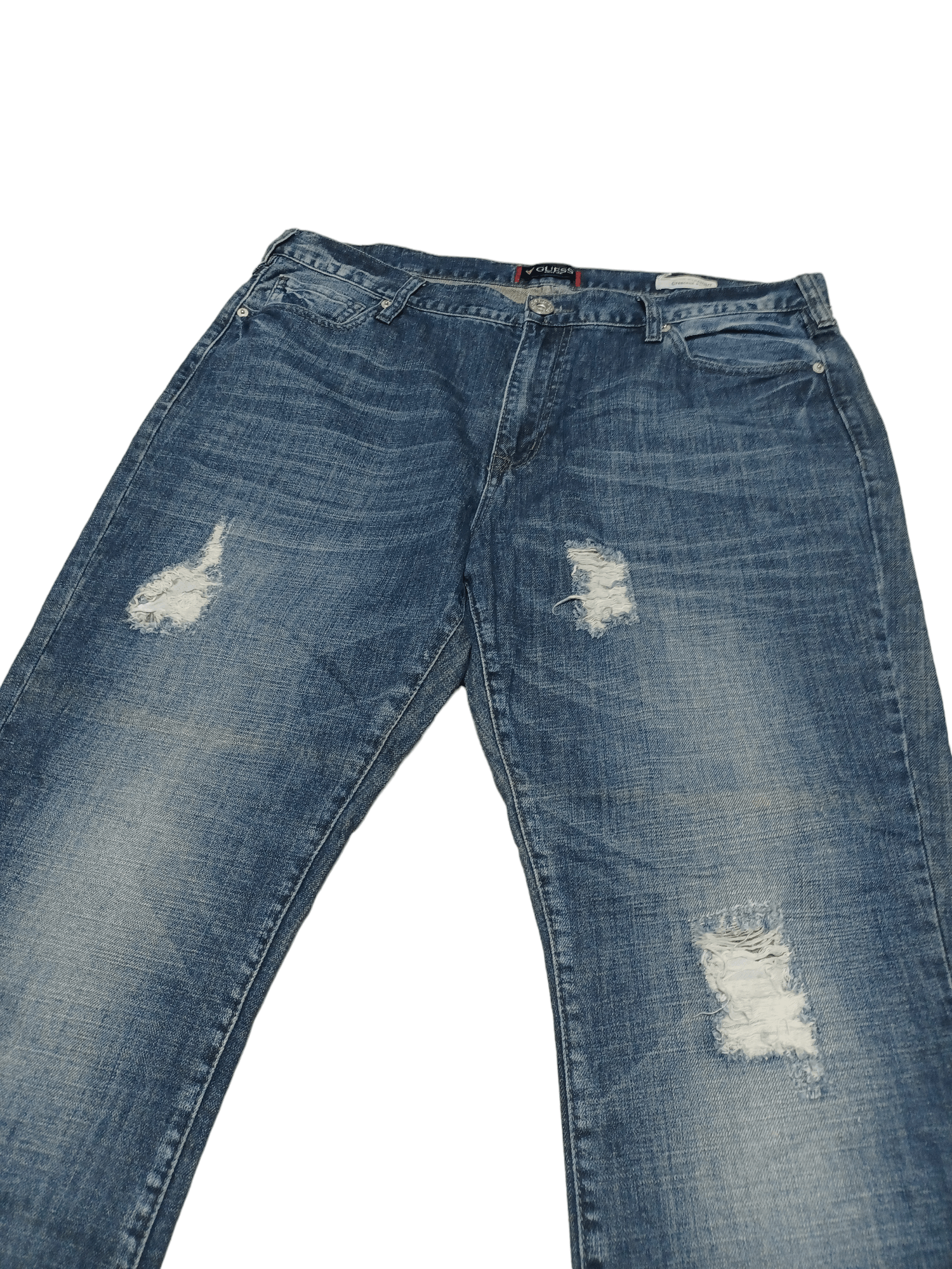 Guess GUESS DISTRESSED AVANT GARDE STRAIGHT JEANS DENIM Size US 40 / EU 56 - 3 Thumbnail