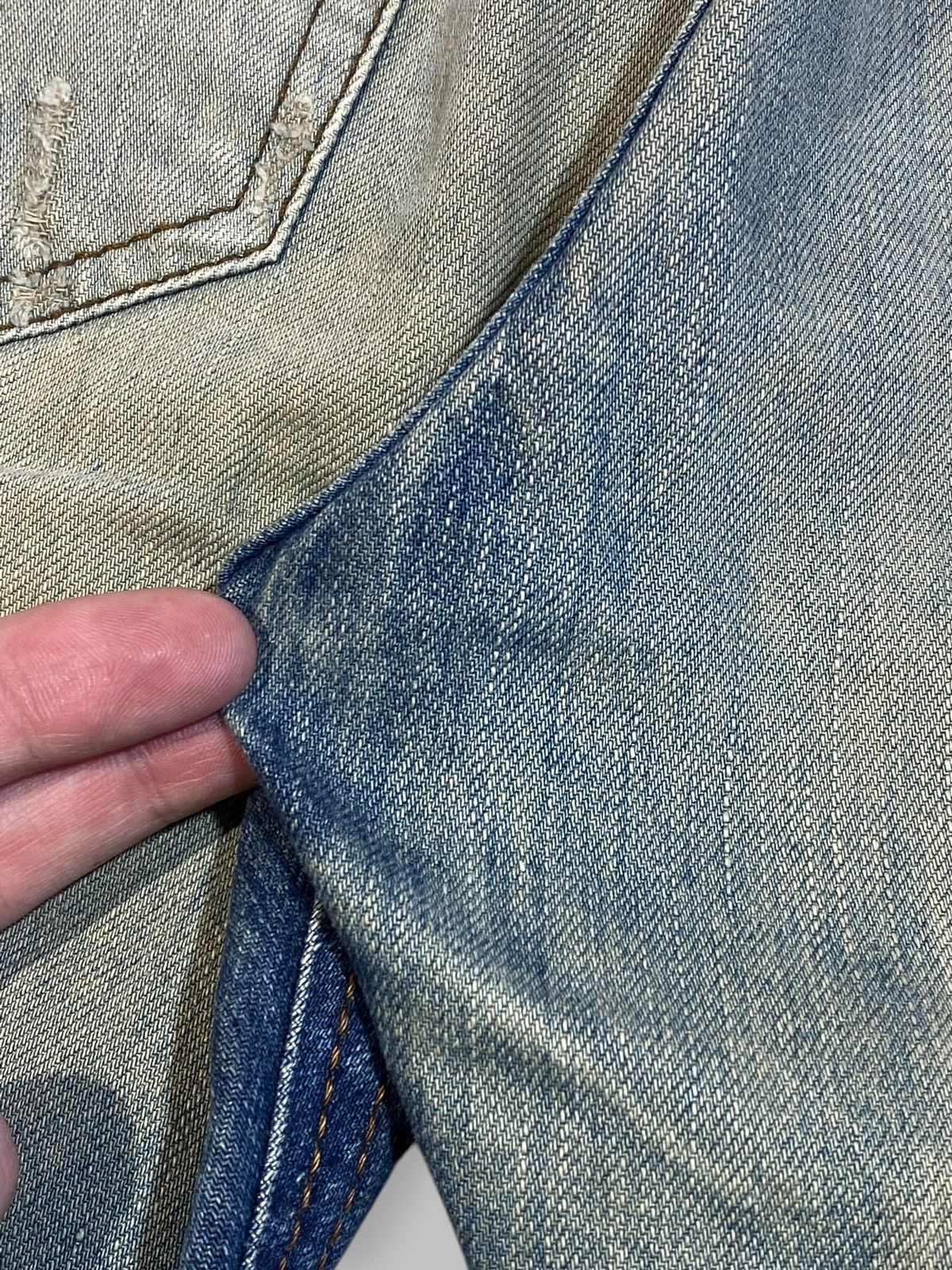 Diesel × Vintage Vintage Diesel Thavar Y2k Hype Distressed Washed Denim Jeans Size US 33 - 6 Thumbnail
