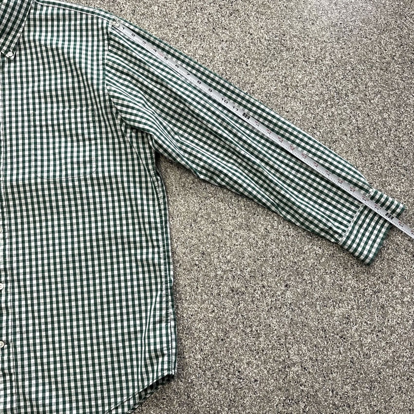 Lands' End Lands' End Shirt Mens 16 34 Long Sleeve Button-Down Green Traditional Fit Gingham Size US L / EU 52-54 / 3 - 6 Thumbnail