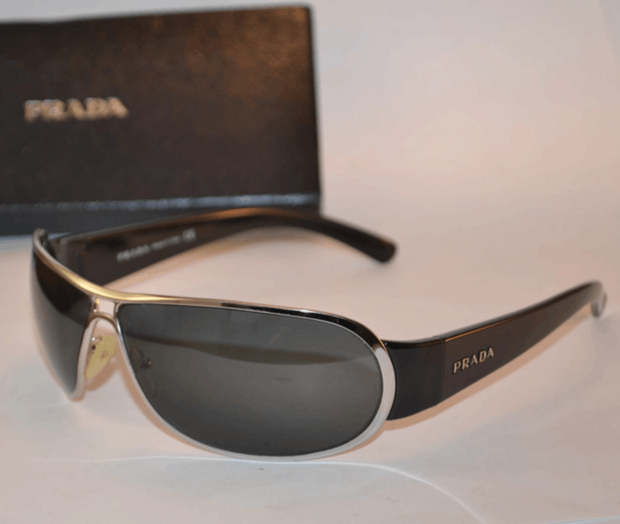 Prada × Vintage PRADA Sunglasses Star Flame Wrap Shield Mask Sport Symbole Size ONE SIZE - 1 Thumbnail
