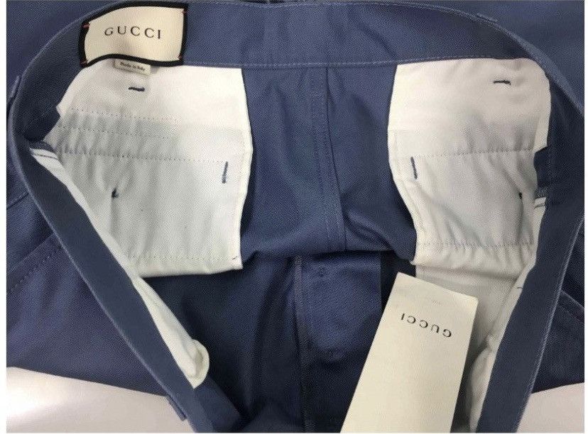 Gucci Gucci 🇮🇹 Blind for Love Thunder Blue Resort Bermudas 36 NWT Size US 36 / EU 52 - 16 Thumbnail
