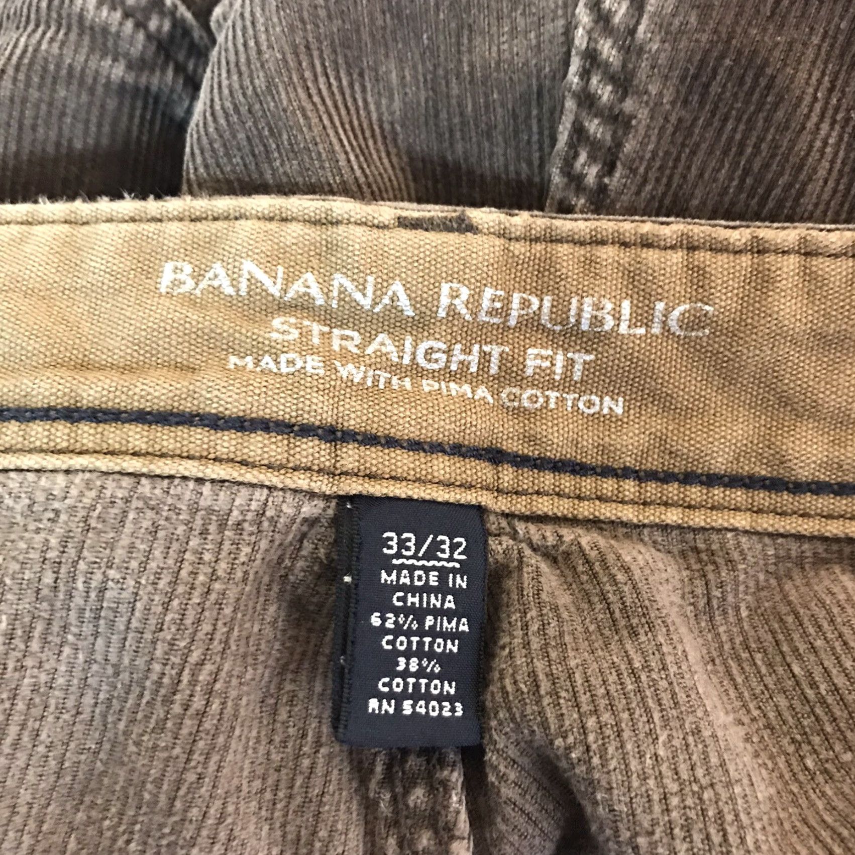 Banana Republic Banana Republic Mens Pants Corduroy Straight Fit Size 33 Fall Winter Dress Casual Brown Size US 33 - 6 Thumbnail