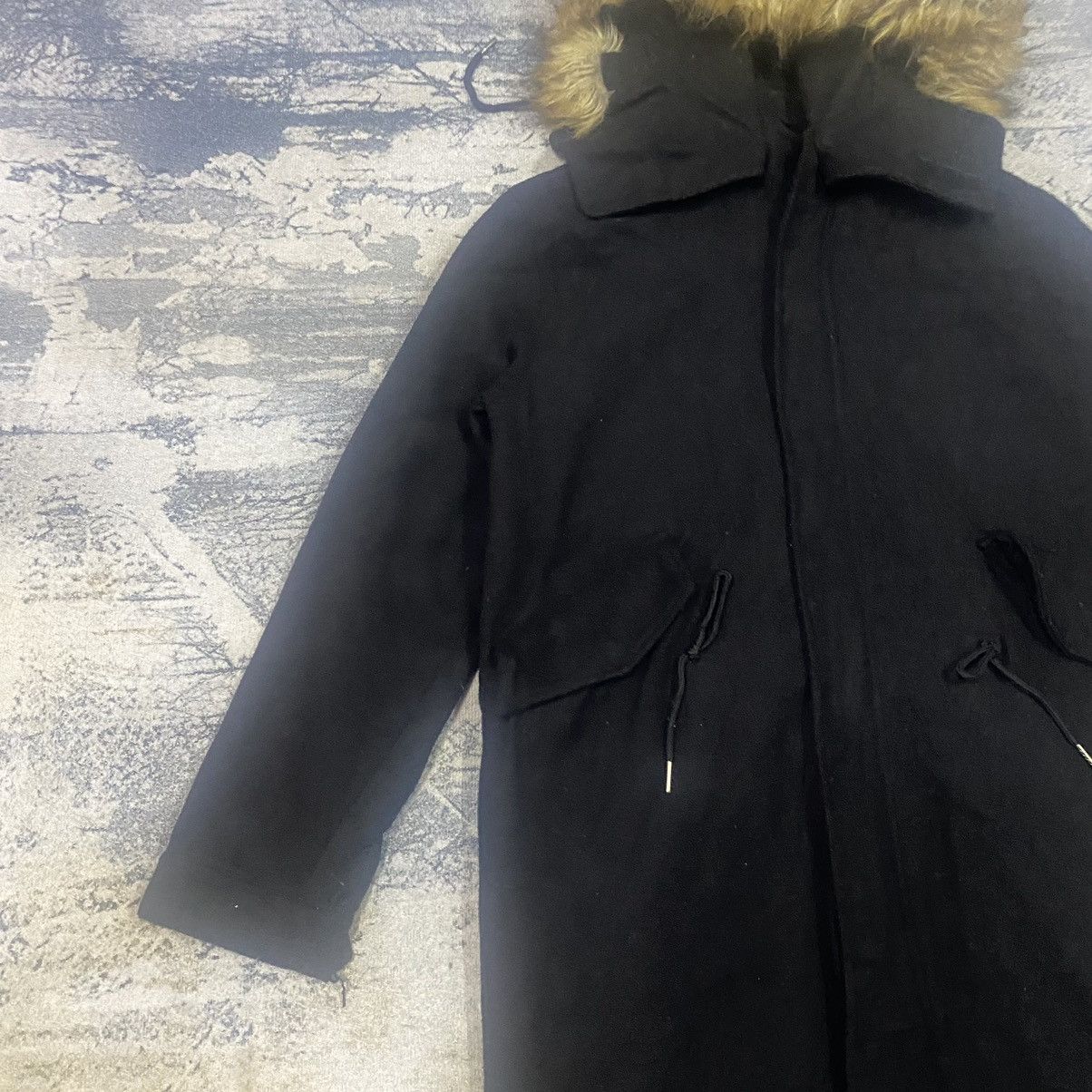 Vintage Vintage Temption Fluffy Fish Tail Black Military Jacket Size US M / EU 48-50 / 2 - 4 Thumbnail