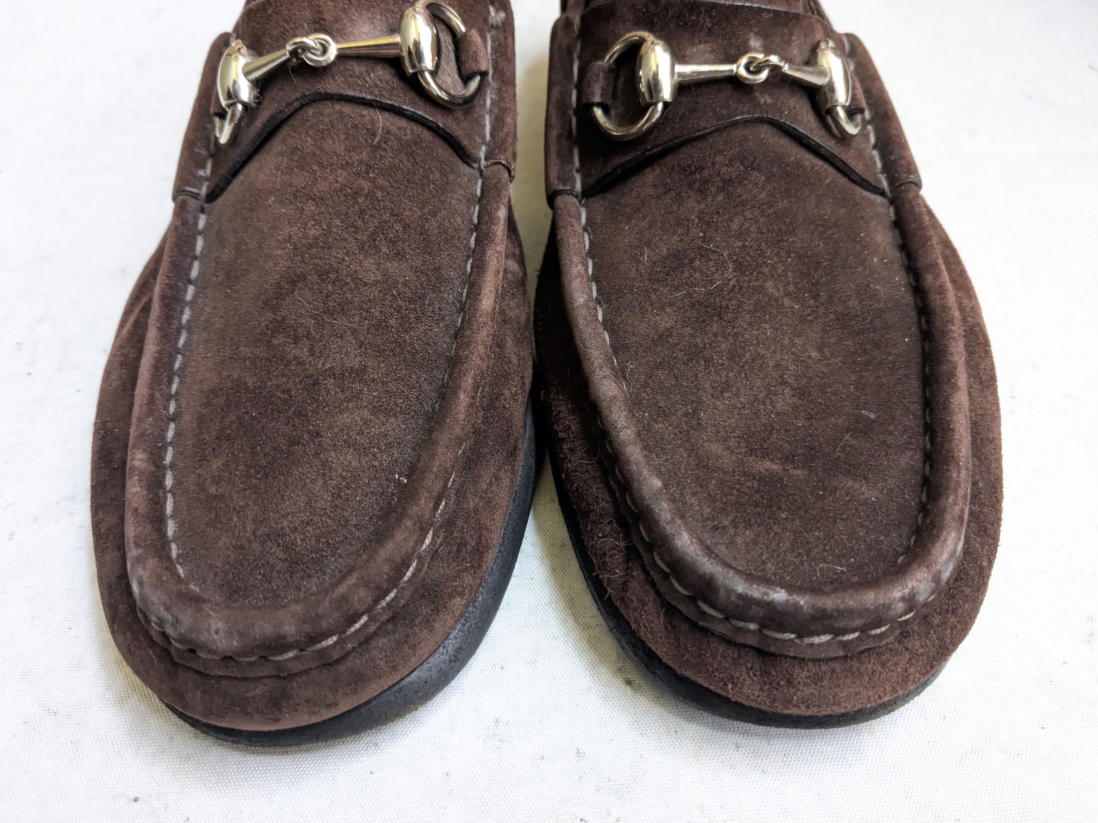 Gucci Gucci Horsebit Loafers Brown Suede Leather 9.5 D Snaffle Size US 9.5 / EU 42-43 - 4 Thumbnail