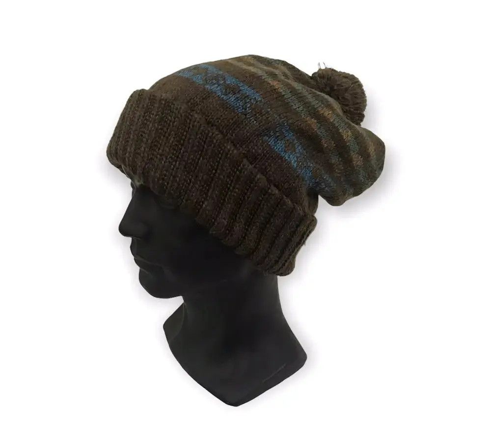 Japanese Brand Japanese Brand Bobble Beanie Hat Size ONE SIZE - 1 Thumbnail