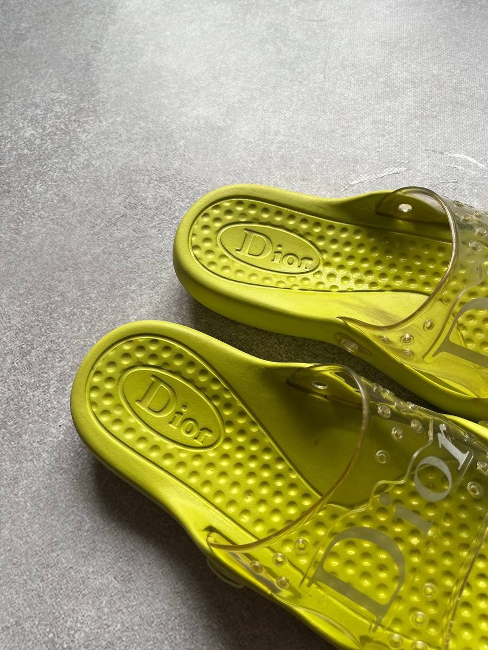 Vintage Dior Yellow Sliders