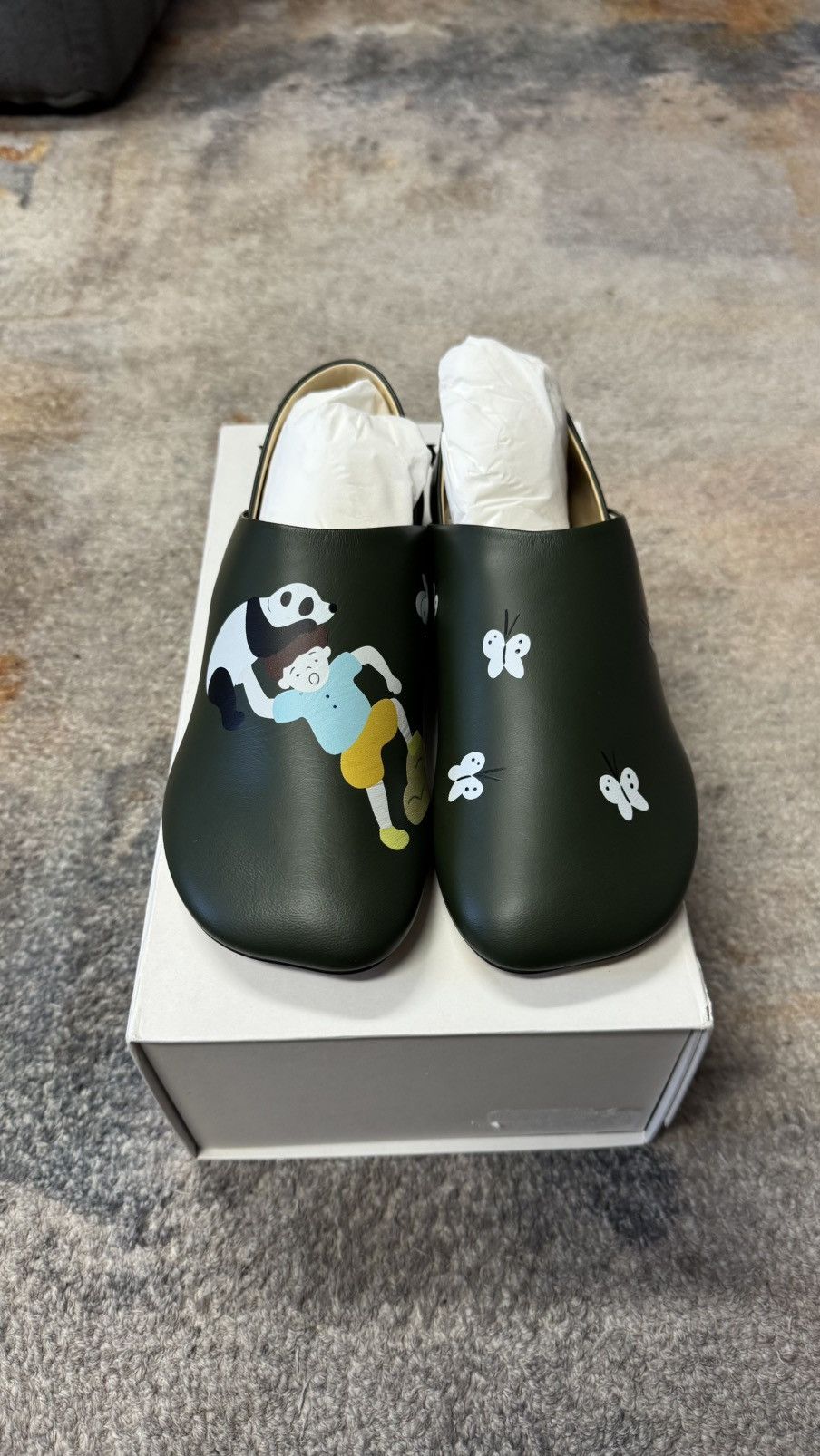 Loewe Loewe x Suna Fujita Toy Printed Leather Slippers Size US 6 / EU 39 - 9 Thumbnail