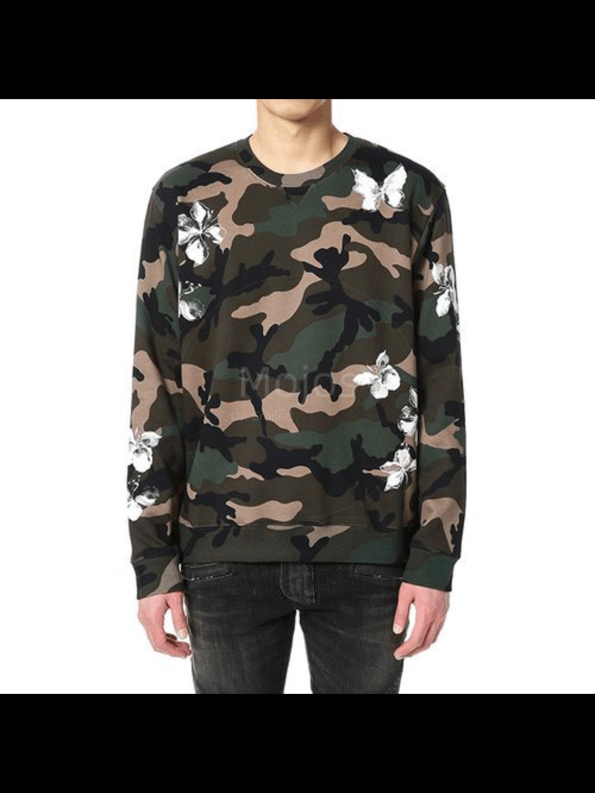 Valentino Valentino Butterfly Pattern Camo Sweatshirt-2508 Size US M / EU 48-50 / 2 - 8 Thumbnail
