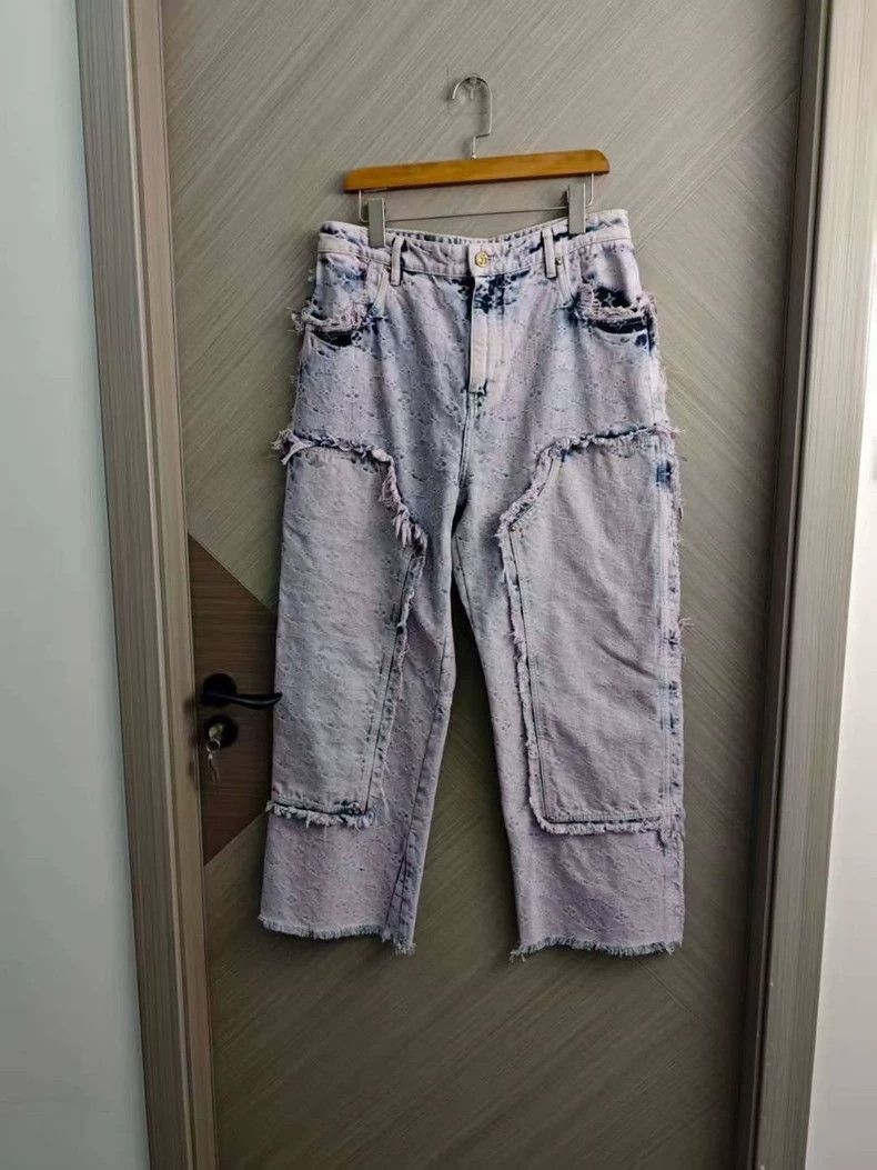 Louis Vuitton Louis Vuitton Pink Distressed Denim Pants-dmc Size US 34 / EU 50 - 7 Thumbnail