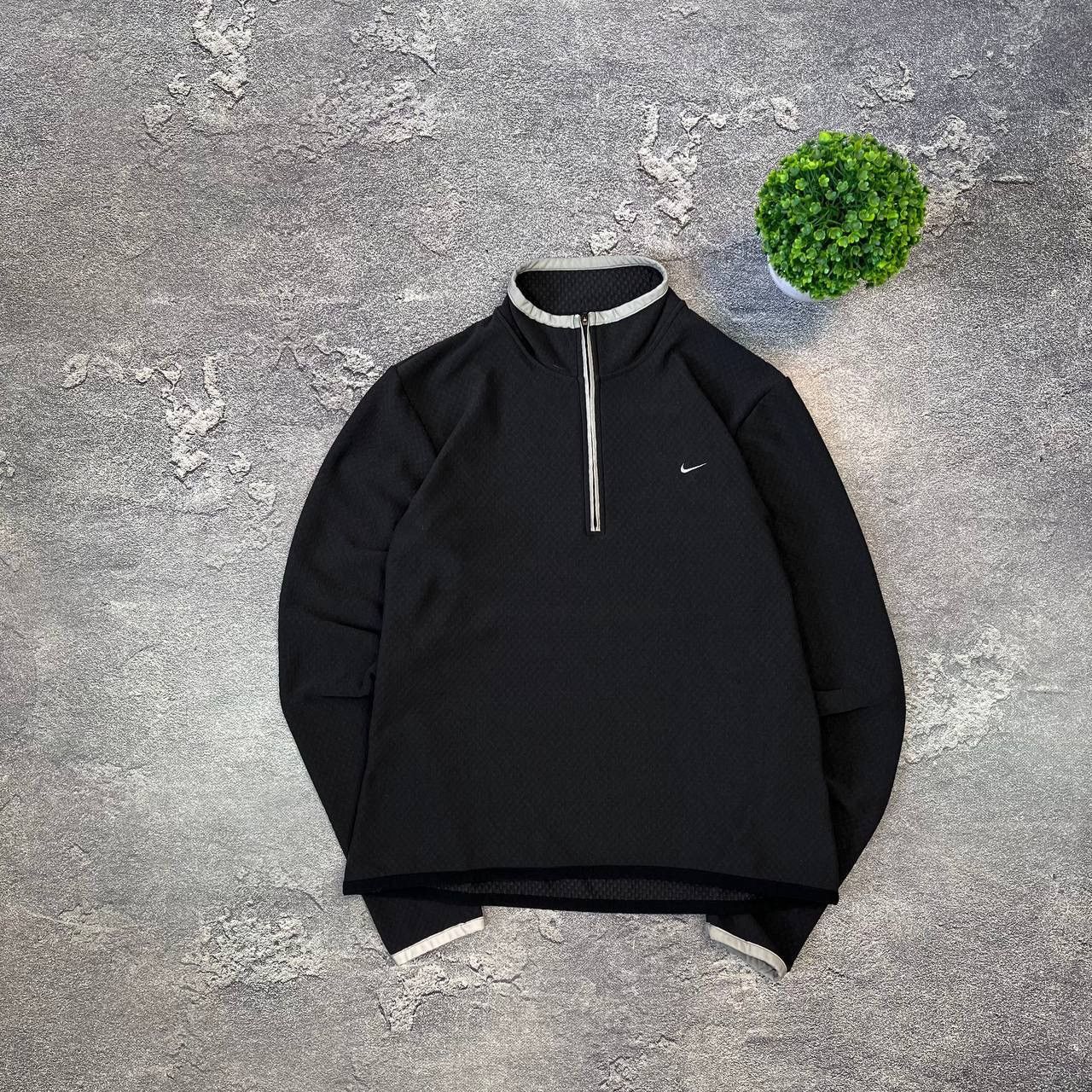 Nike Vintage 90s Nike Fleece Jacket 1/3 Zip up small logo Mens Size US S / EU 44-46 / 1 - 1 Thumbnail